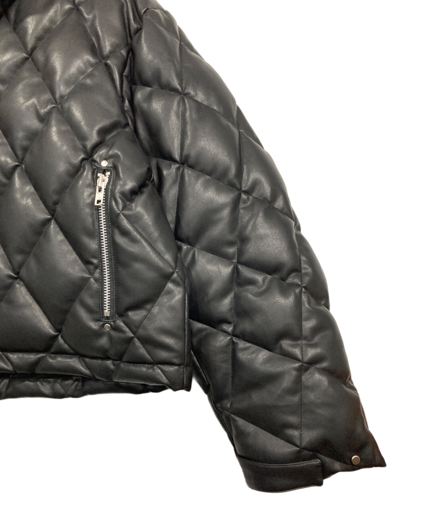 中古・古着通販】BREATH (ブレス) FAUX LEATHER QUILTING DOWN JACKET 