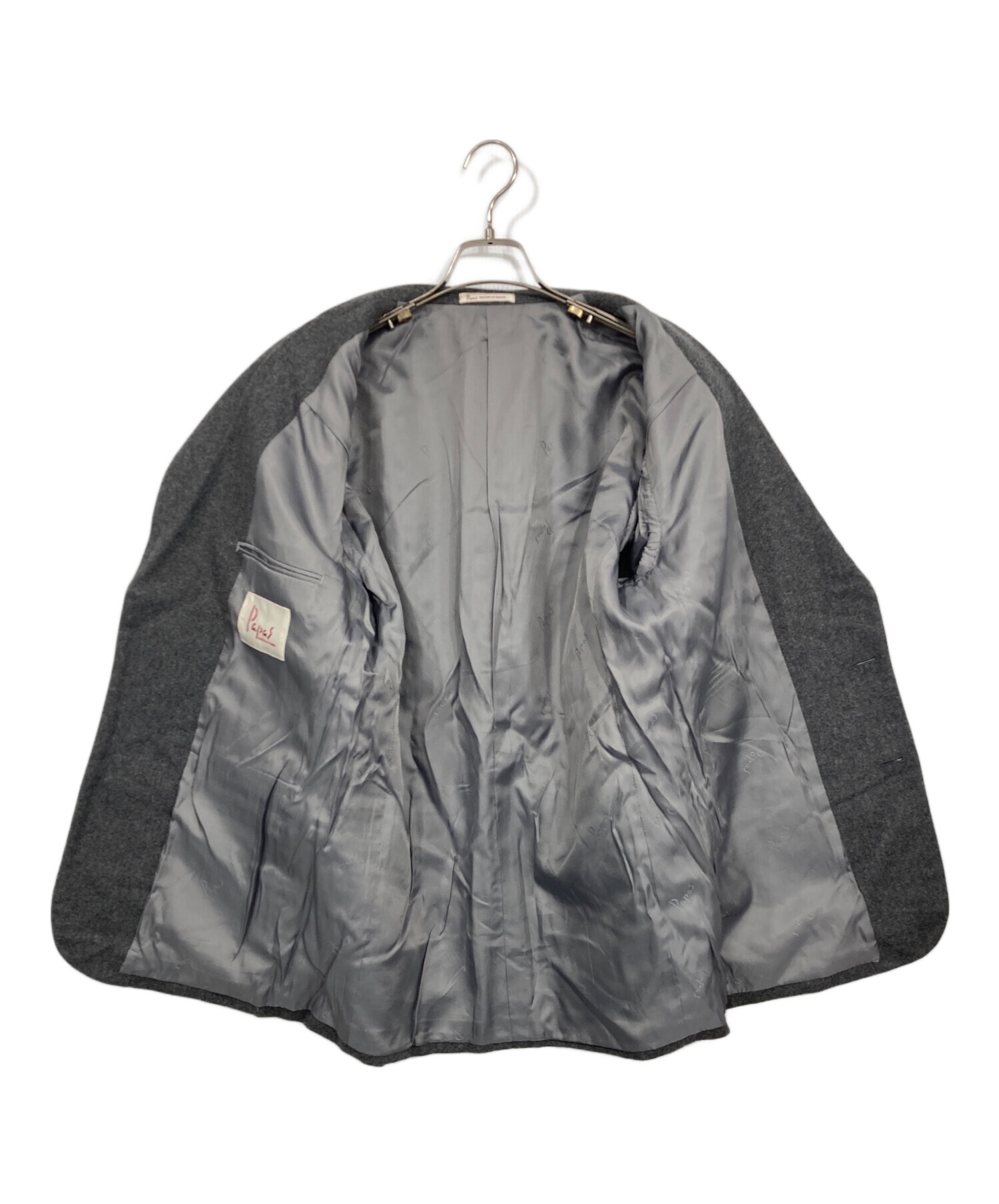 中古・古着通販】PAPAS (パパス) テーラードジャケット グレー サイズ