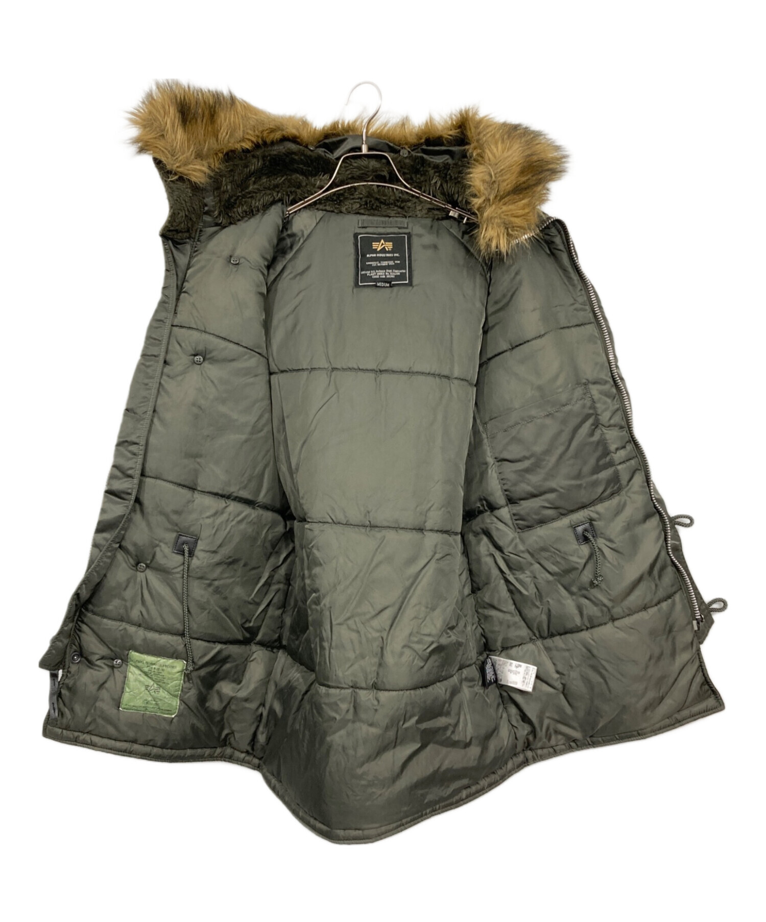 中古・古着通販】ALPHA (アルファ) フライトジャケット カーキ サイズ