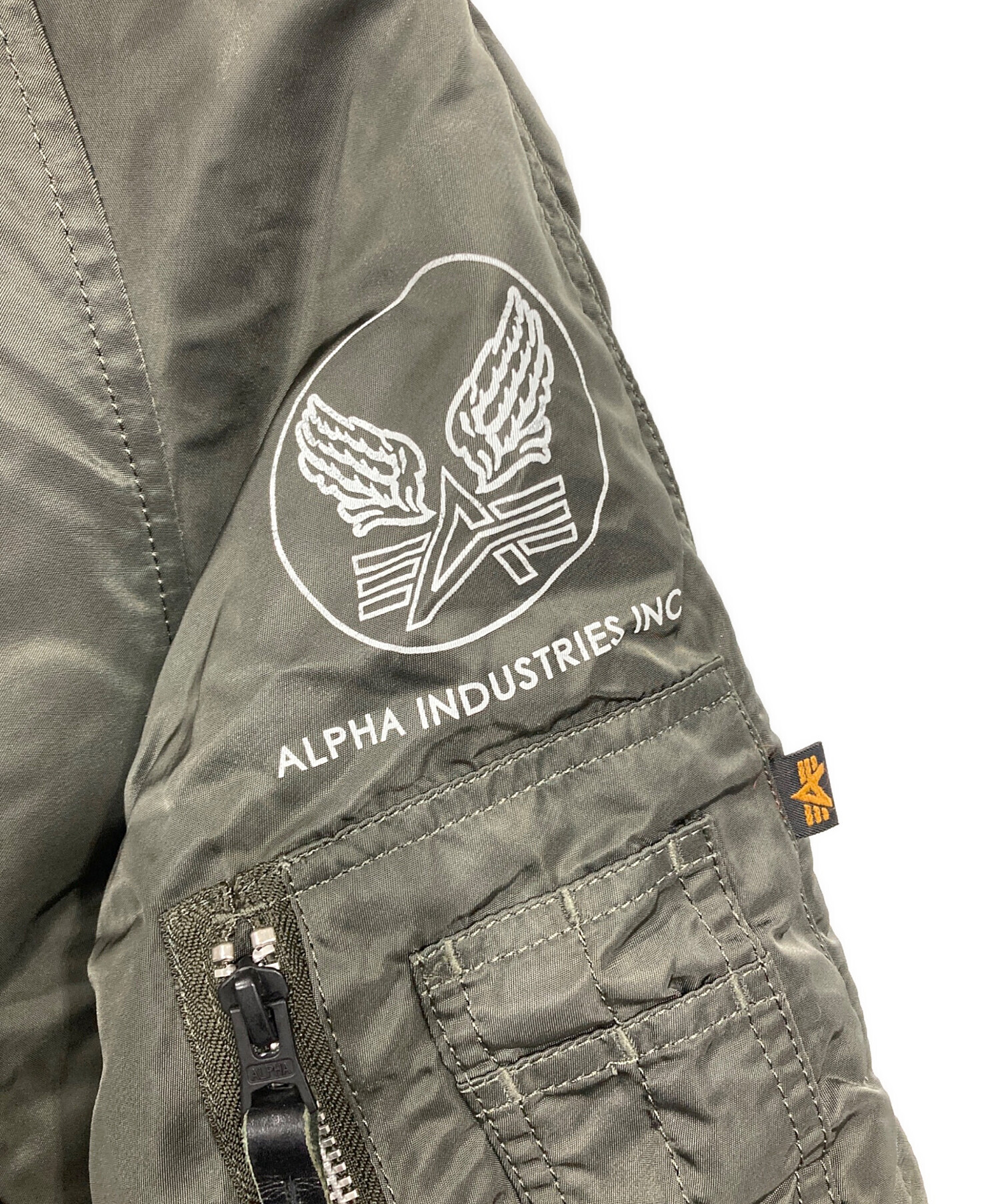 中古・古着通販】ALPHA (アルファ) フライトジャケット カーキ サイズ