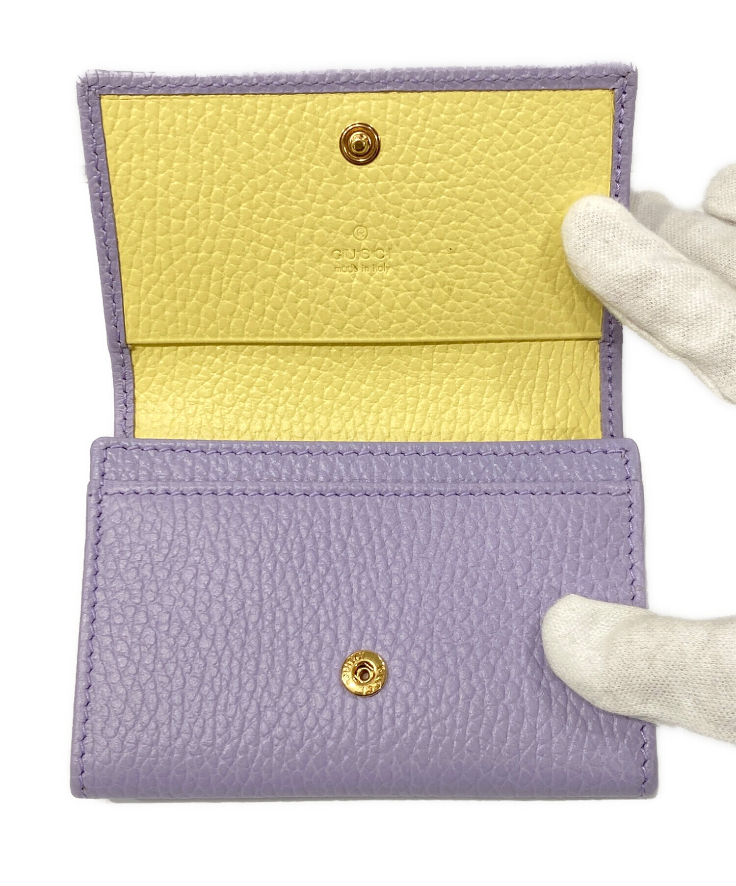 GUCCI GGパターン ケース パープル 中古・古着通販】GUCCI (グッチ) ダブルG カードケース パープル