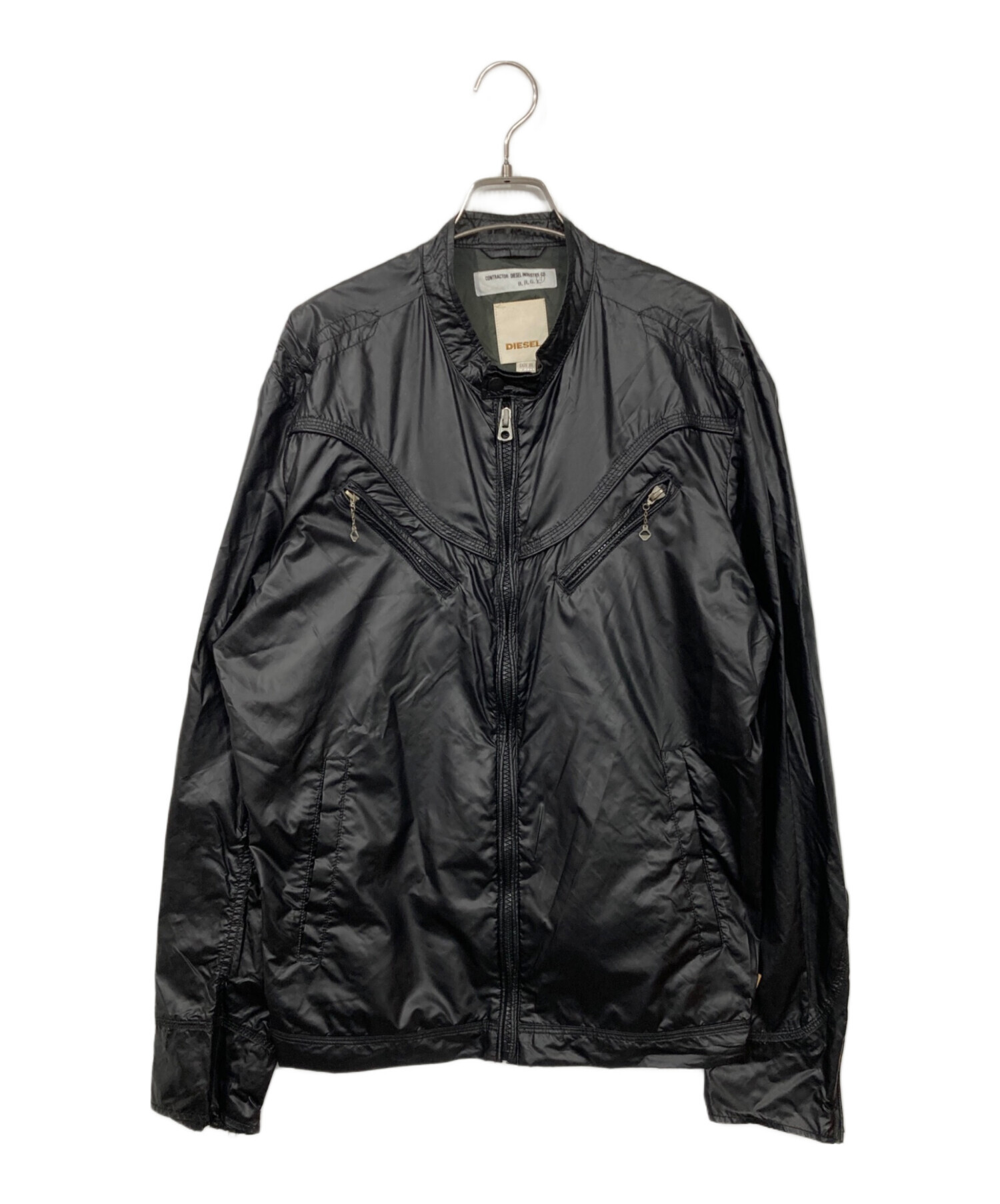 中古・古着通販】DIESEL (ディーゼル) ナイロンジャケット ブラック