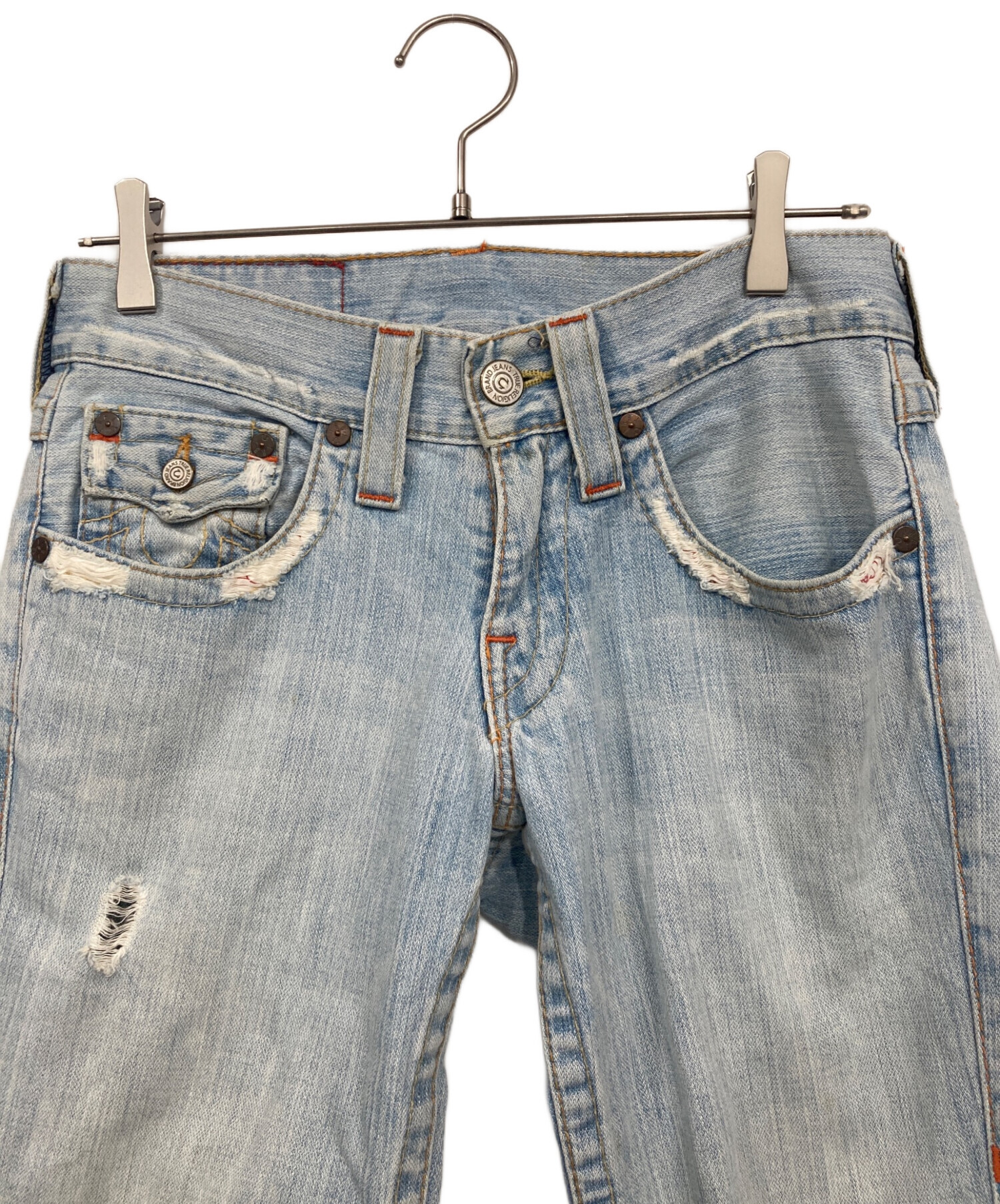 中古・古着通販】TRUE RELIGION (トゥルー レリジョン) ダメージ加工 