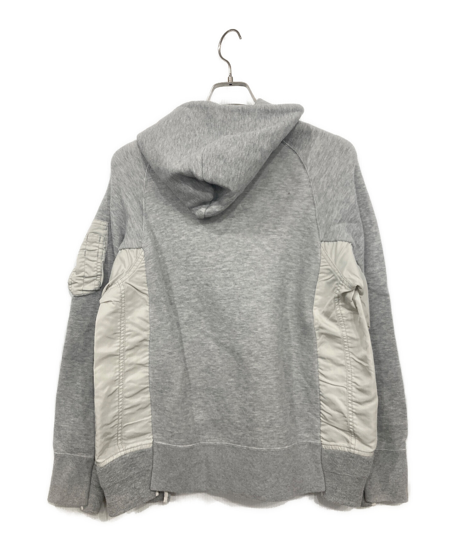 タ*シ様 sacai ドッキングスウェット　グレーカーキ　2 ma-1 SACAI スエット MA1ドッキング ユニセックス】Sacaiサカイ 異素材