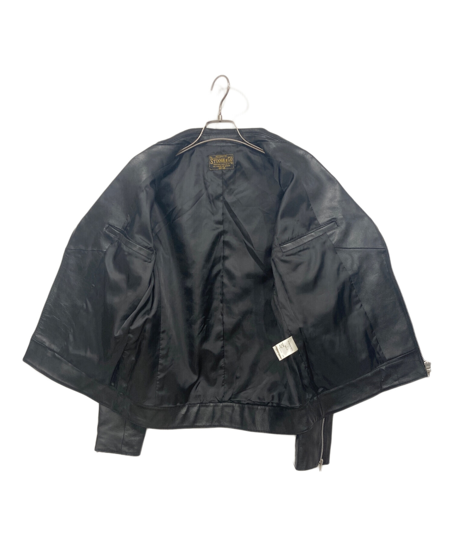 stooge&co シングルライダースジャケット Mサイズ ブラック Stooge