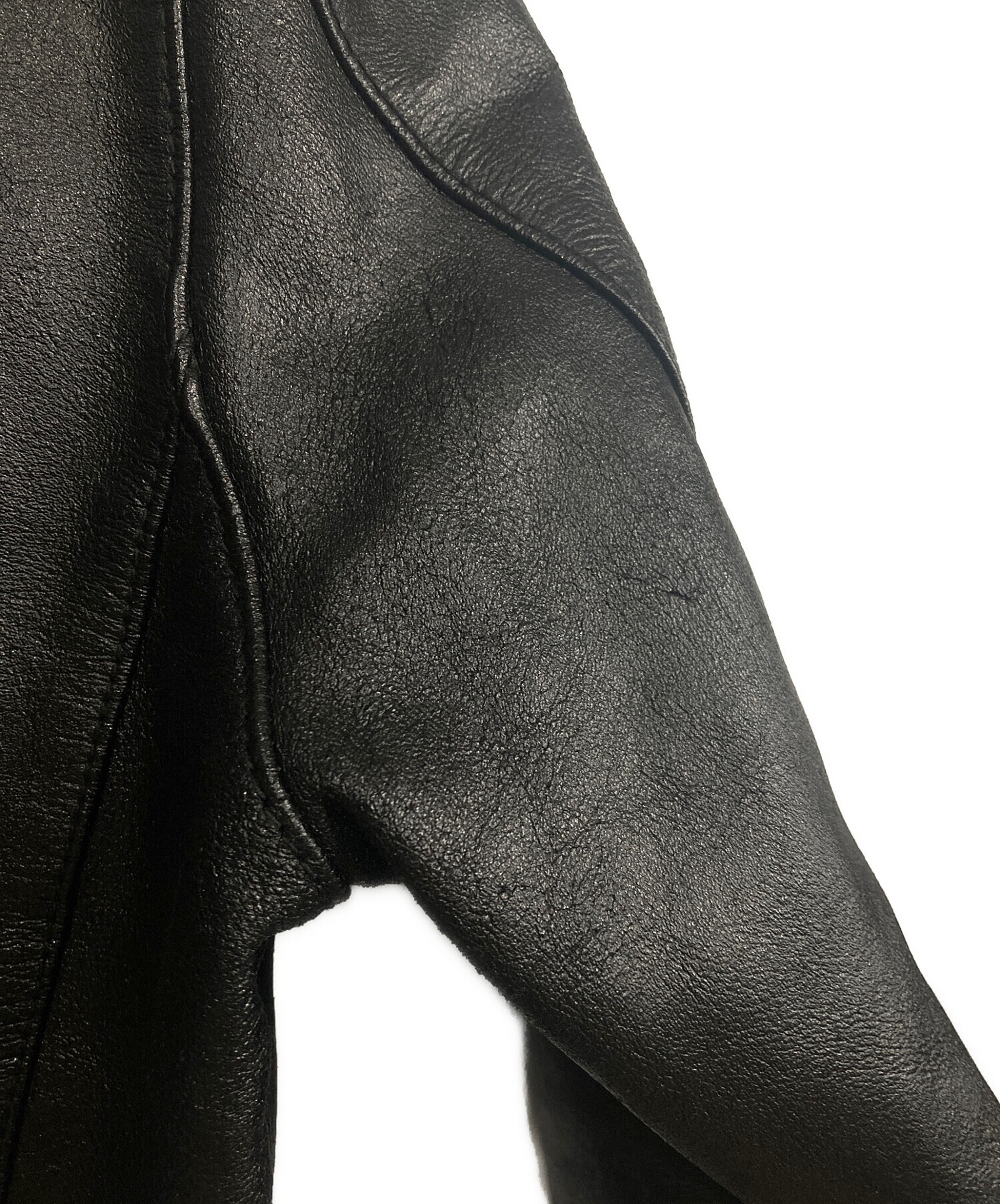 すでやこと様STOOGE & CO レザージャケット 黒 牛革 ライダース 黒 中古・古着通販】stooge&co (ストゥージ＆コー) シングルライダース