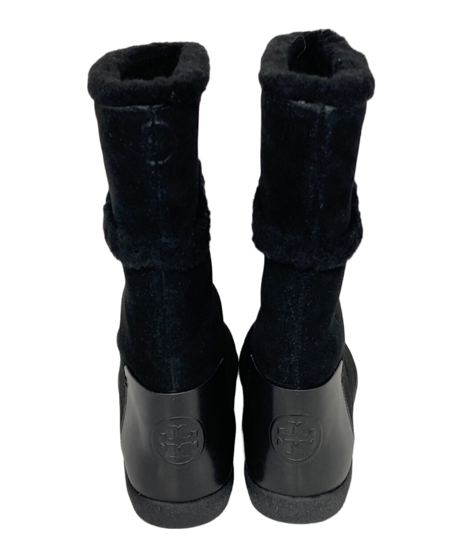 Tory Burch 黒 ファー付きブーツ 中古・古着通販】TORY BURCH (トリーバーチ) ムートンブーツ ブラック