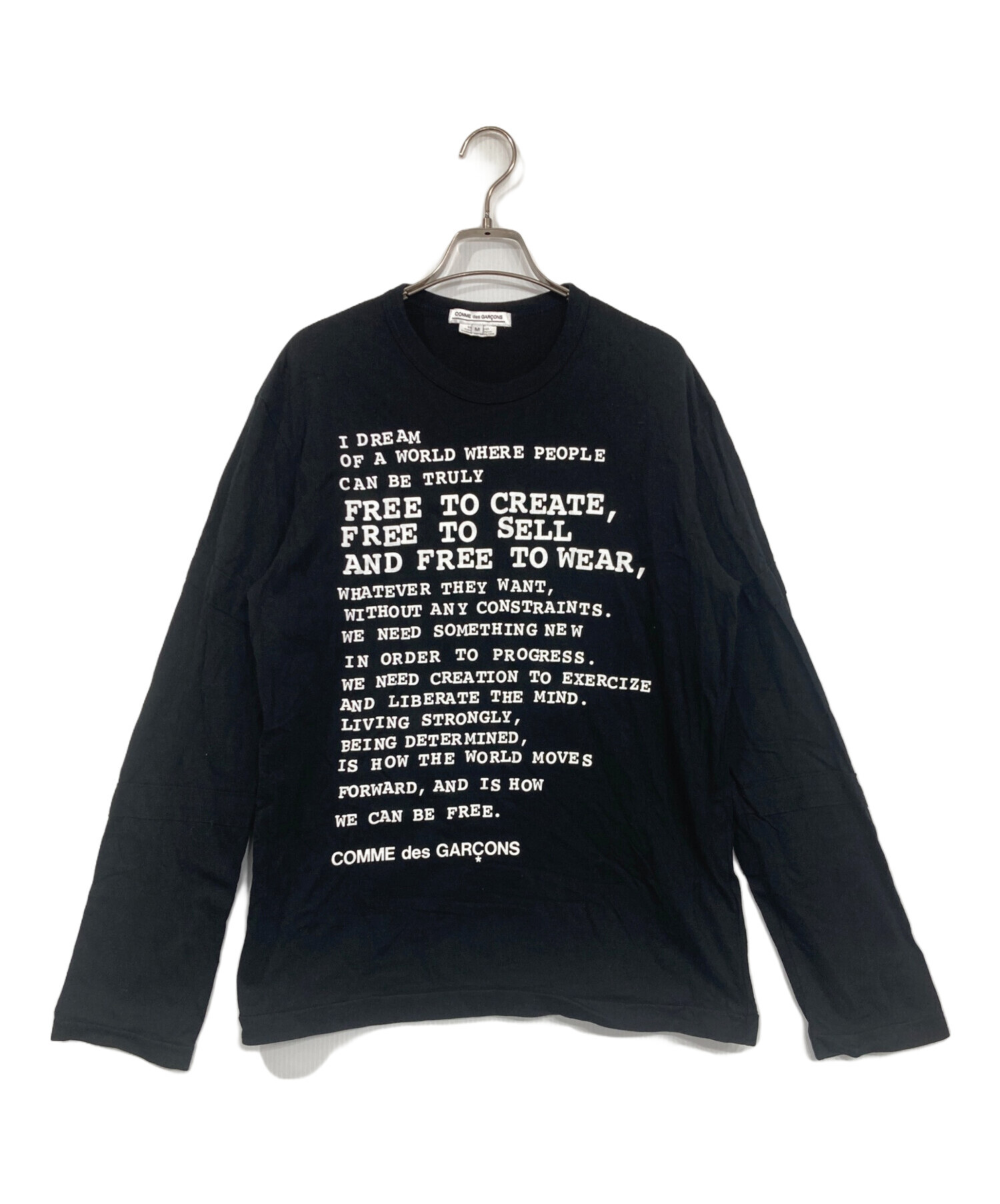 COMME des GARCONS (コムデギャルソン) メッセージプリントカットソー 