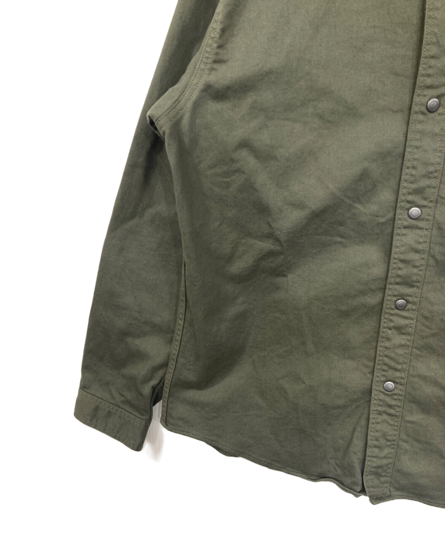 中古・古着通販】KADOYA (カドヤ) MOTO WORK SHIRT カーキ サイズ:4L