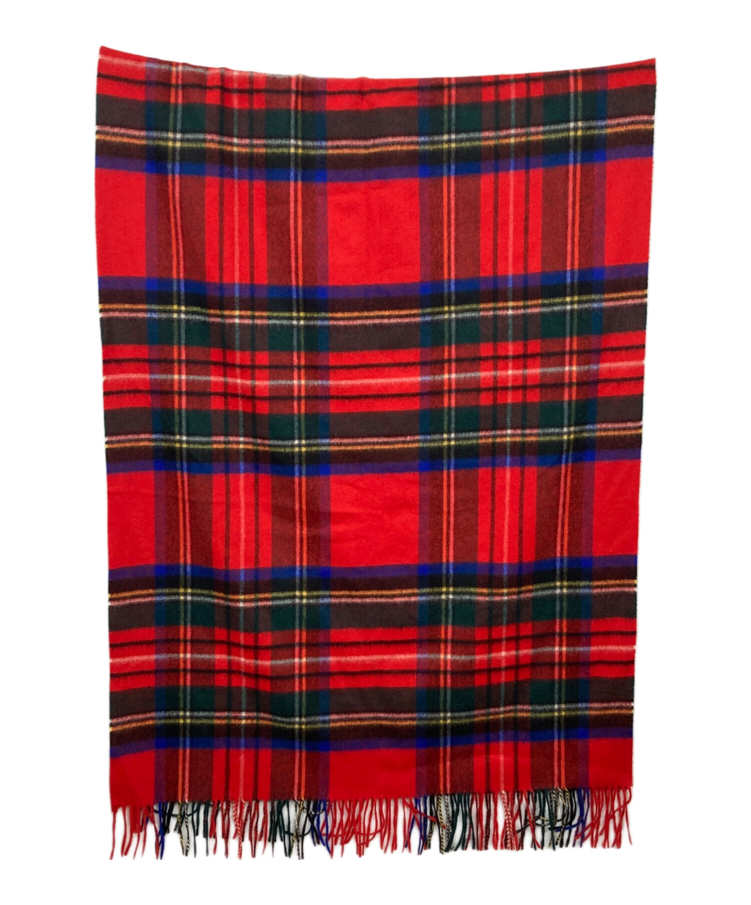 【未使用】Johnstons 100%カシミヤ　マフラー　赤〜ワインレッド ジョンストンズ ストール マフラー ワインレッド レッド レディース