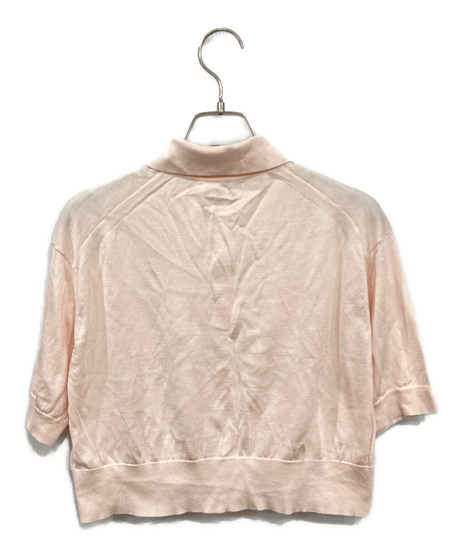 中古・古着通販】AURALEE (オーラリー) シルクニットポロシャツ ピンク