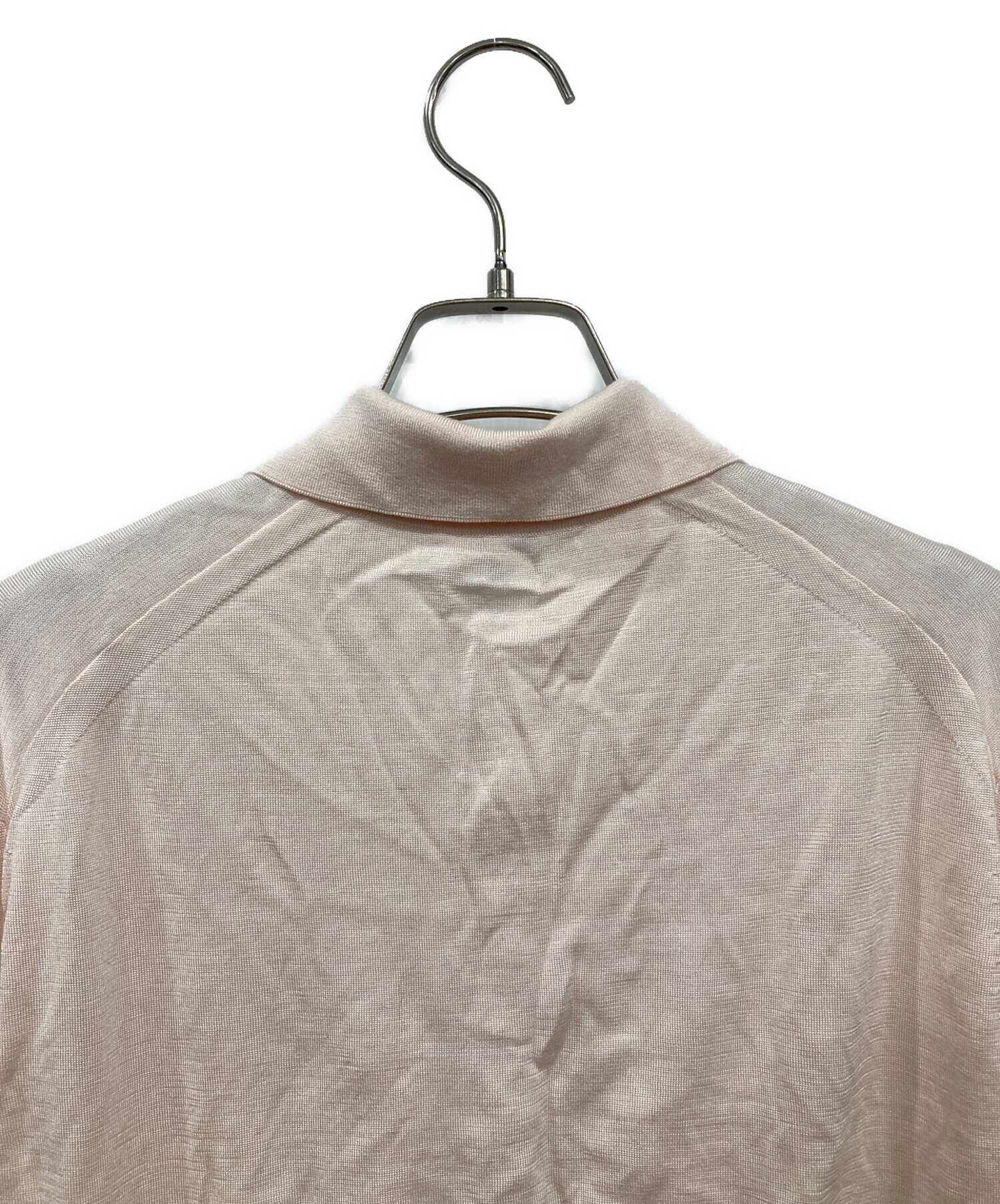 中古・古着通販】AURALEE (オーラリー) シルクニットポロシャツ ピンク