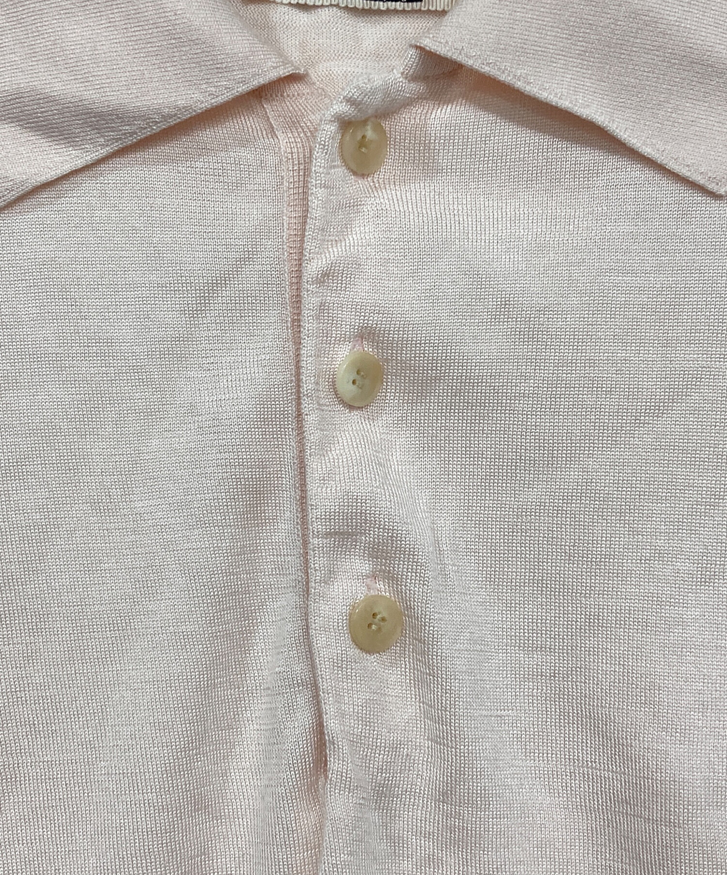 中古・古着通販】AURALEE (オーラリー) シルクニットポロシャツ ピンク