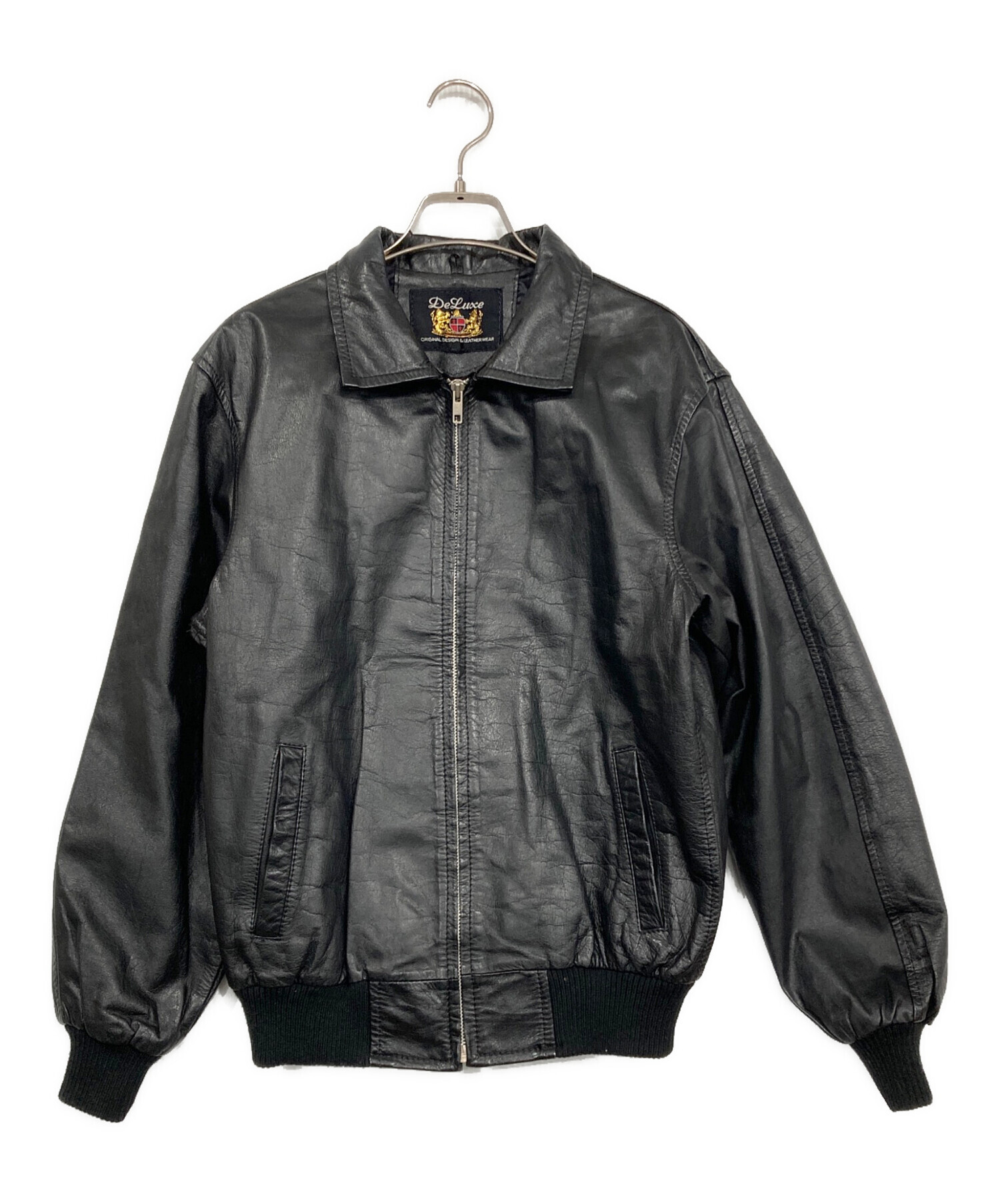 中古・古着通販】DELUXE (デラックス) レザージャケット ブラック 
