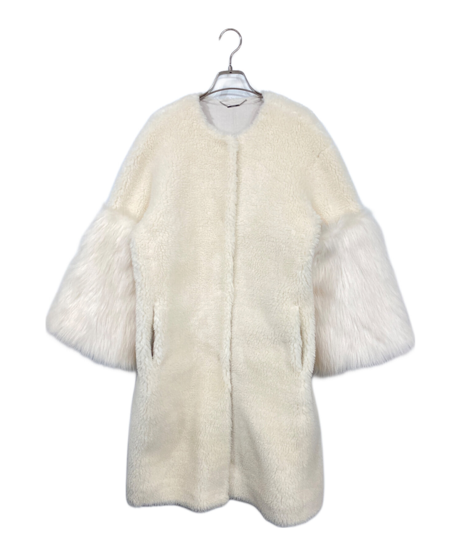 中古・古着通販】CELFORD (セルフォード) ノーカラーボアコート