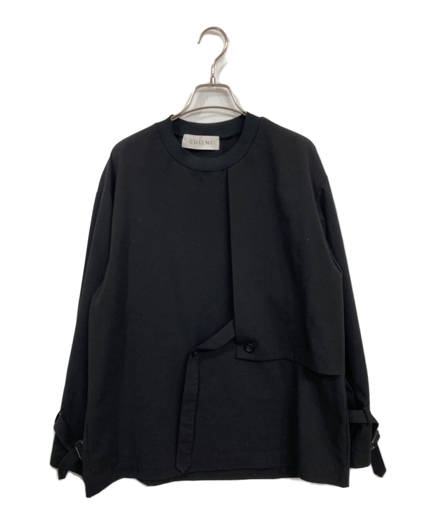 中古・古着通販】CULLNI (クルニ) トレンチカットソー ブラック サイズ 