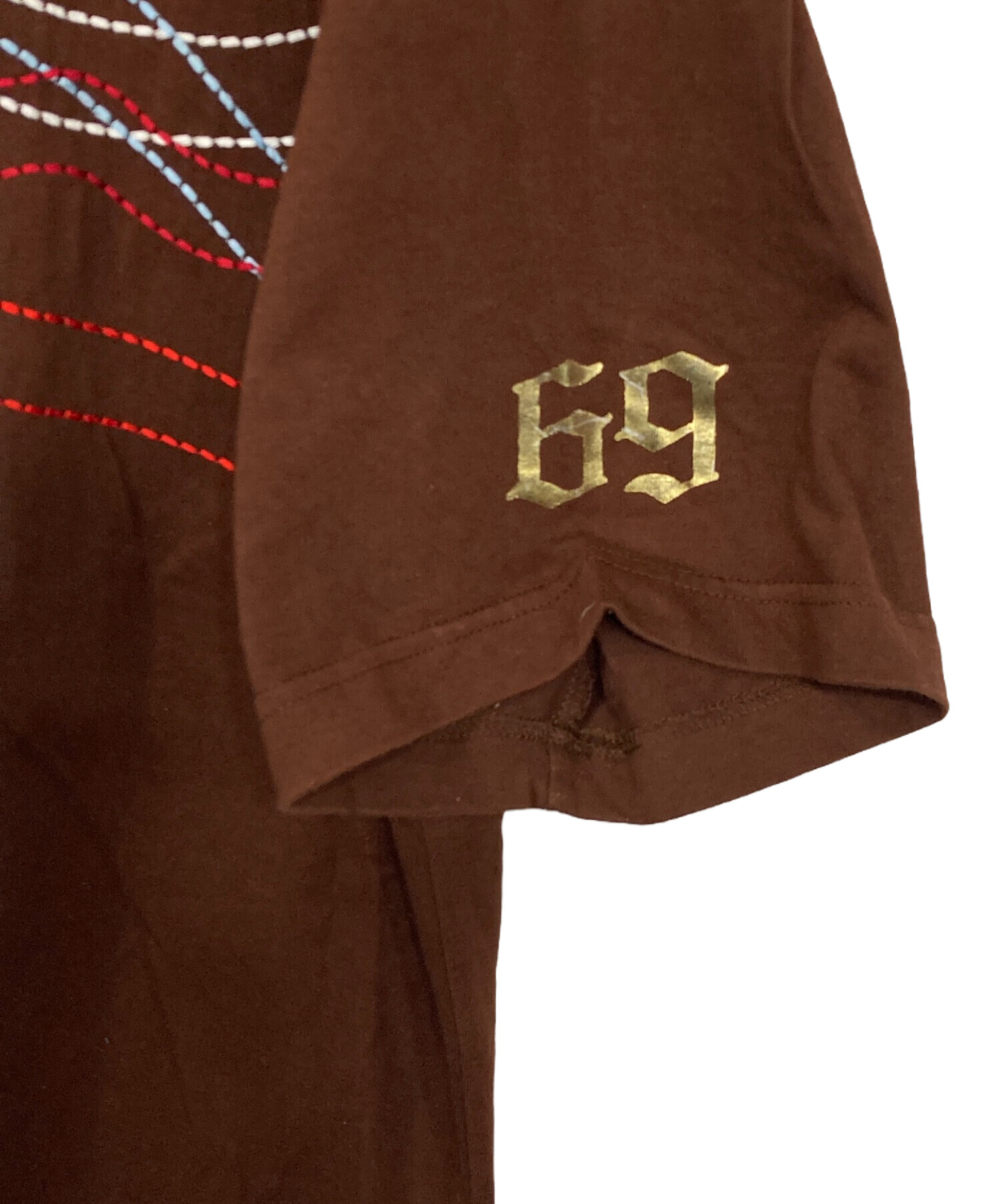 中古・古着通販】Coogi (クージー) 刺繍Tシャツ ブラウン サイズ:XXL