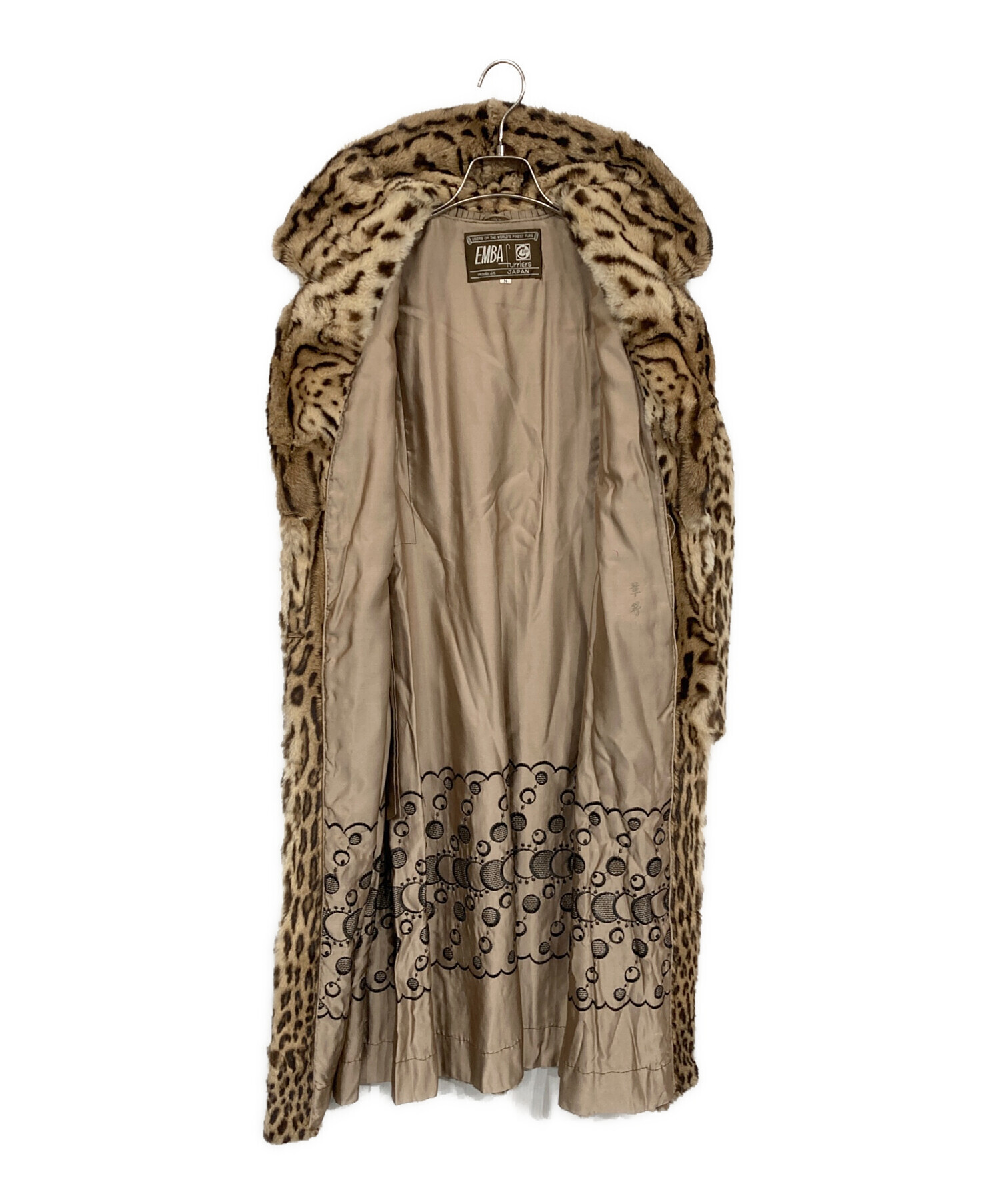 中古・古着通販】EMBA (エンバ) 毛皮ロングコート ベージュ サイズ:M