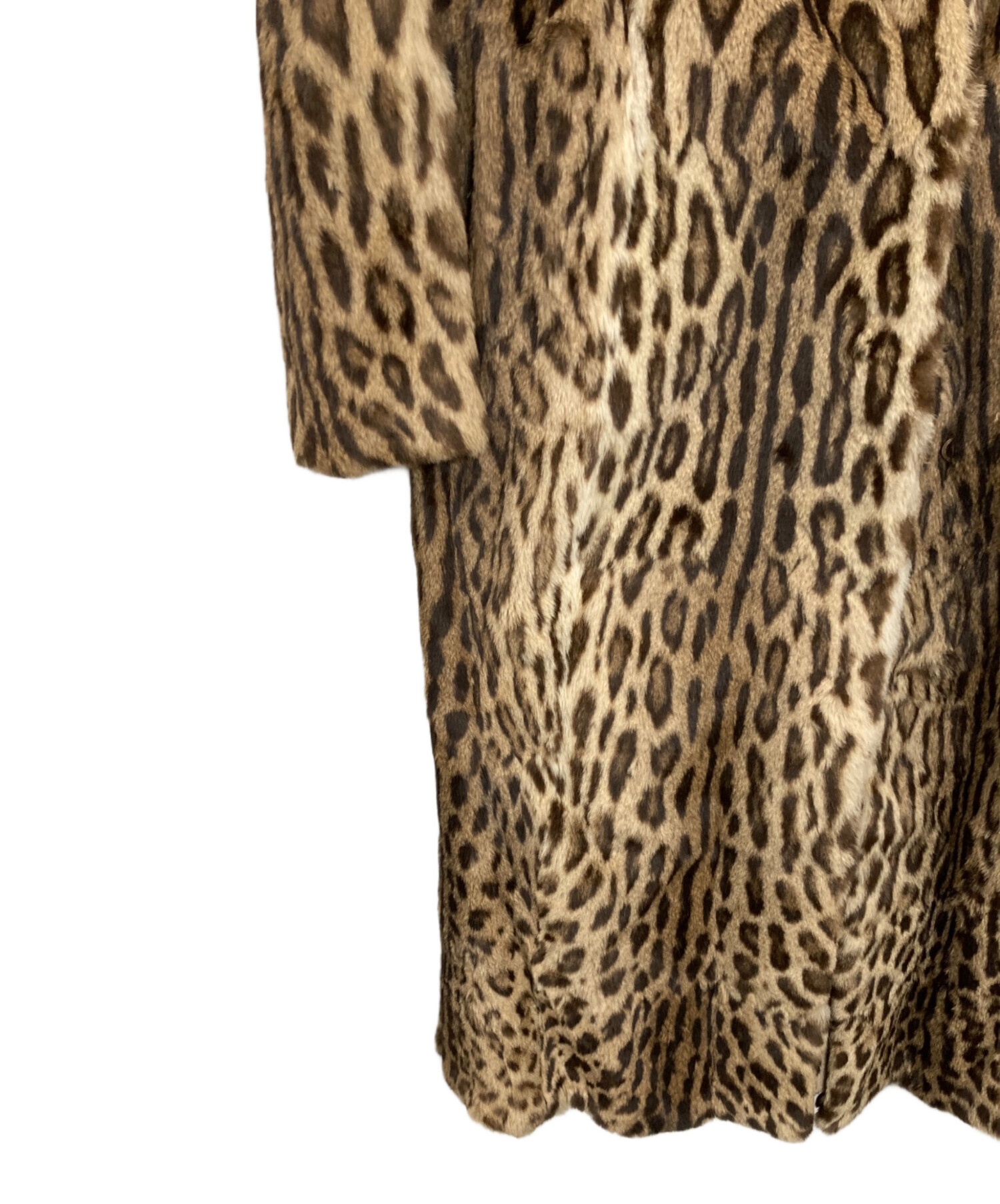 中古・古着通販】EMBA (エンバ) 毛皮ロングコート ベージュ サイズ:M