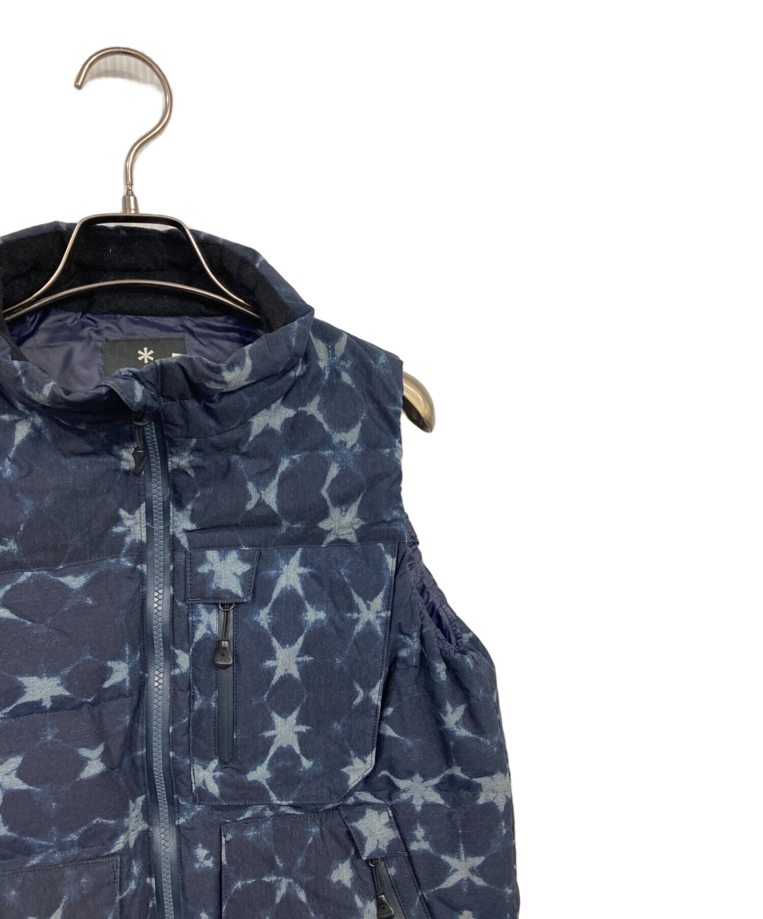中古・古着通販】snow peak (スノーピーク) 総柄ダウンベスト ネイビー