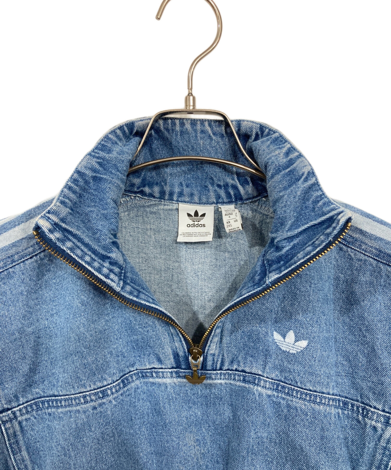 中古・古着通販】adidas (アディダス) デニムクロップド トラック