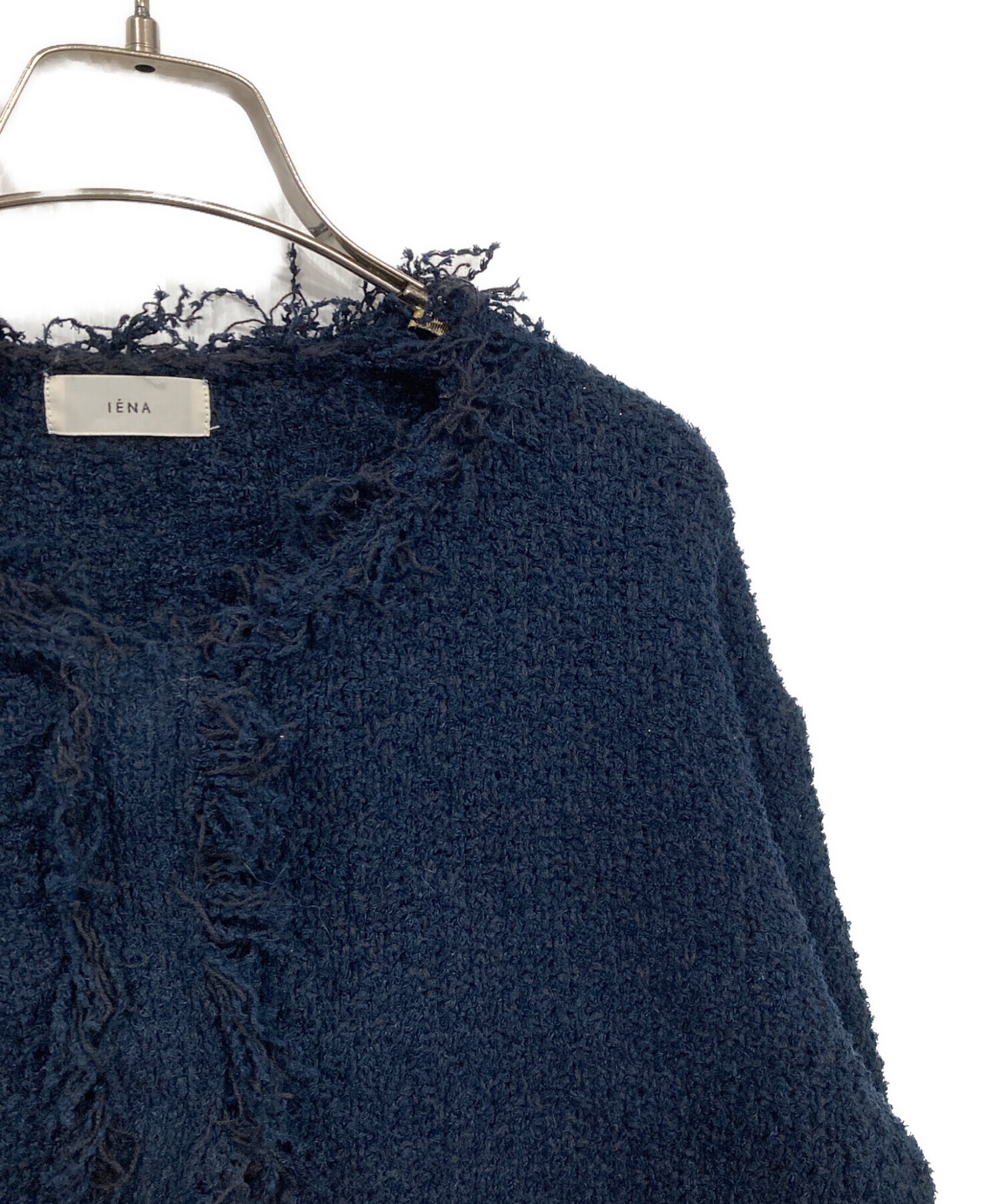 中古・古着通販】IENA (イエナ) ツイードニットジャケット ネイビー