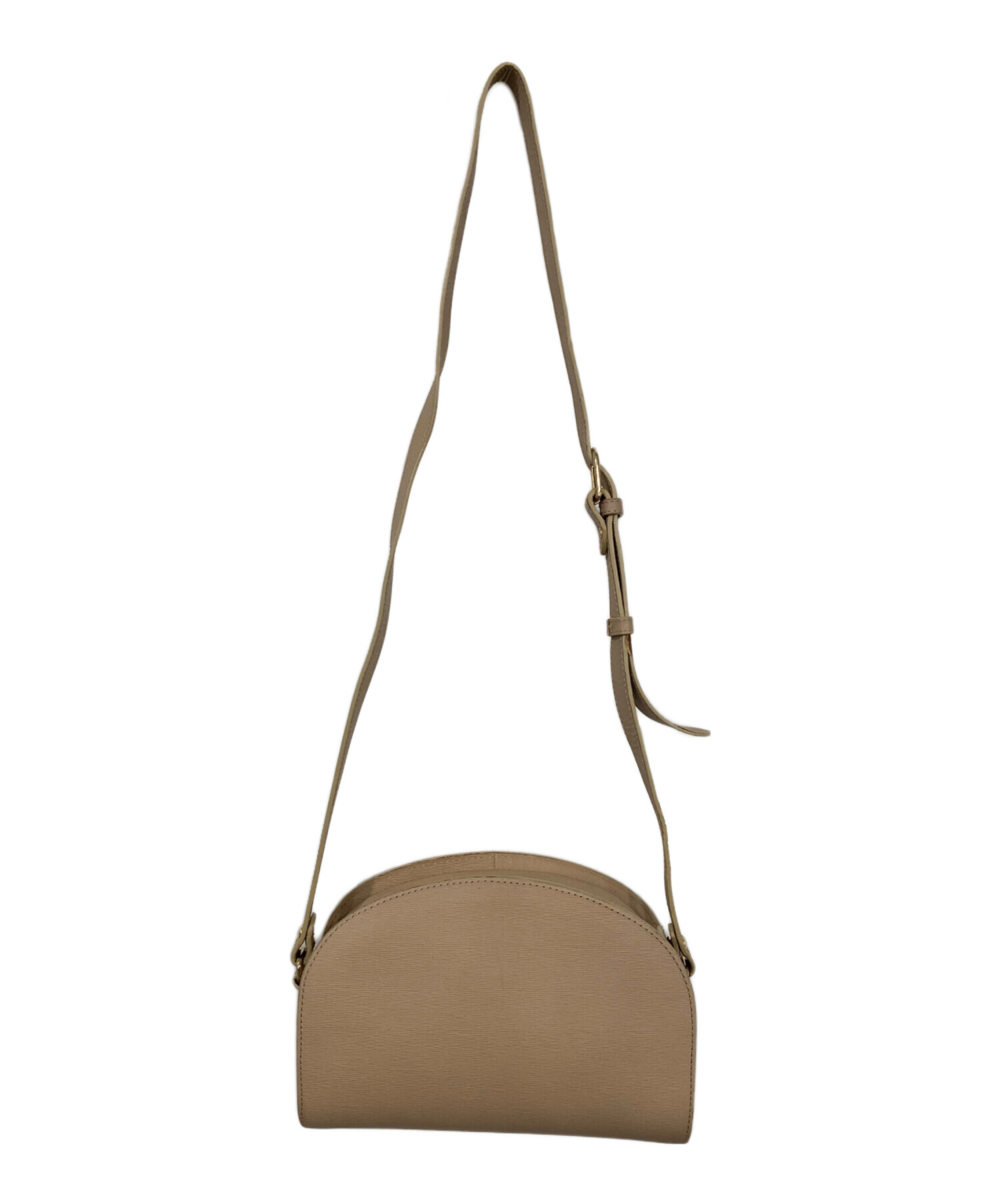 A.P.C アーペーセー ハーフムーンショルダーバッグ 半月型 サンドベージュ 中古・古着通販】A.P.C. (アーペーセー) ハーフムーンショルダーバッグ