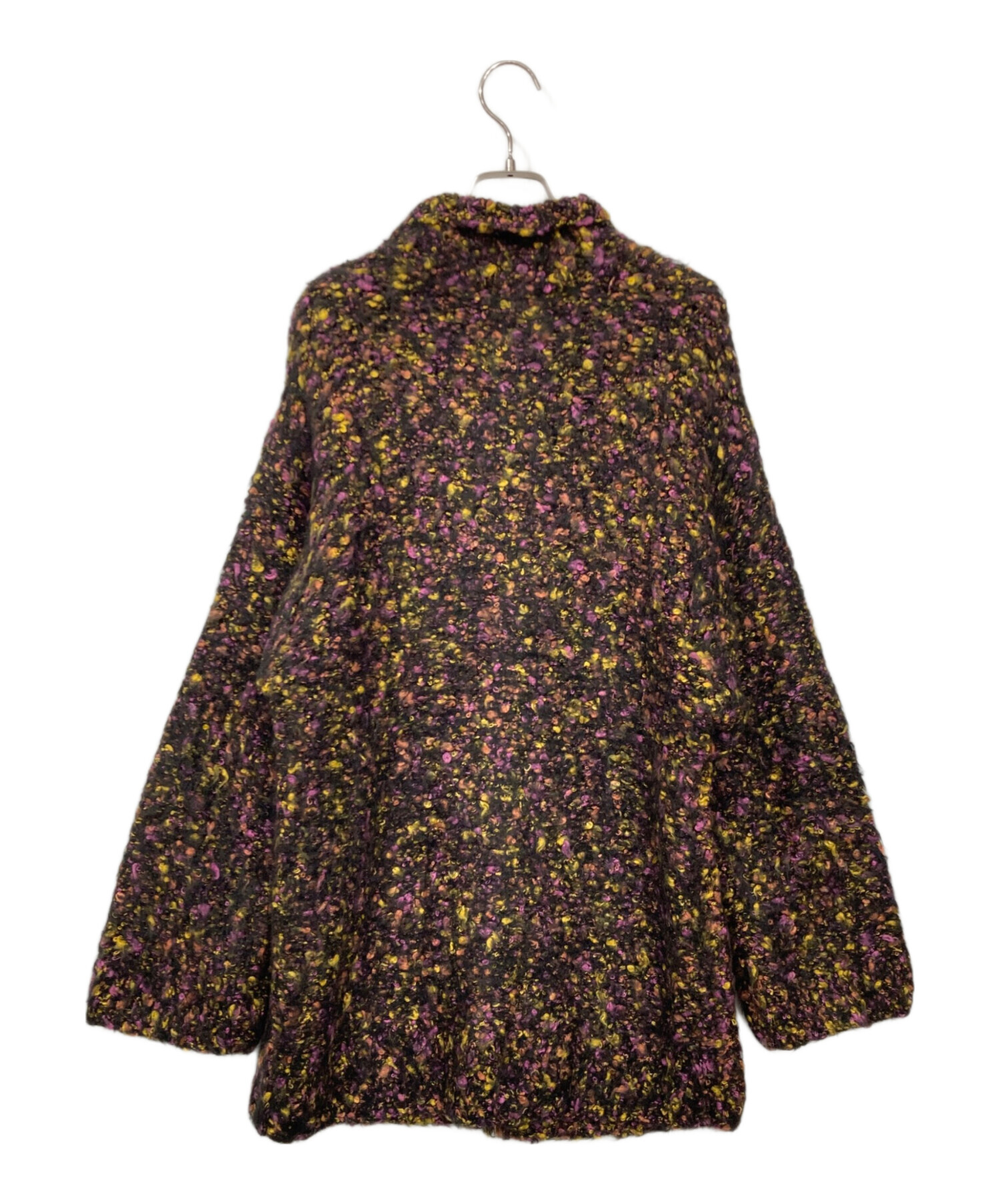 中古・古着通販】AMERI (アメリ) FUNNY YARN KNIT JACKET ブラック