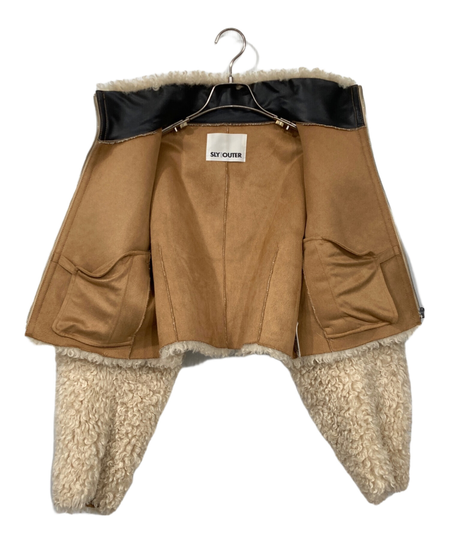 中古・古着通販】SLY (スライ) LIGHT CROP BOA ブルゾン ベージュ