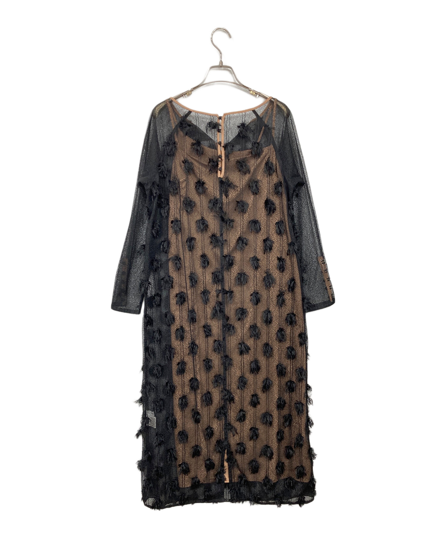 中古・古着通販】AMERI (アメリ) 4WAY MOTIF DIVERSITY DRESS ブラック