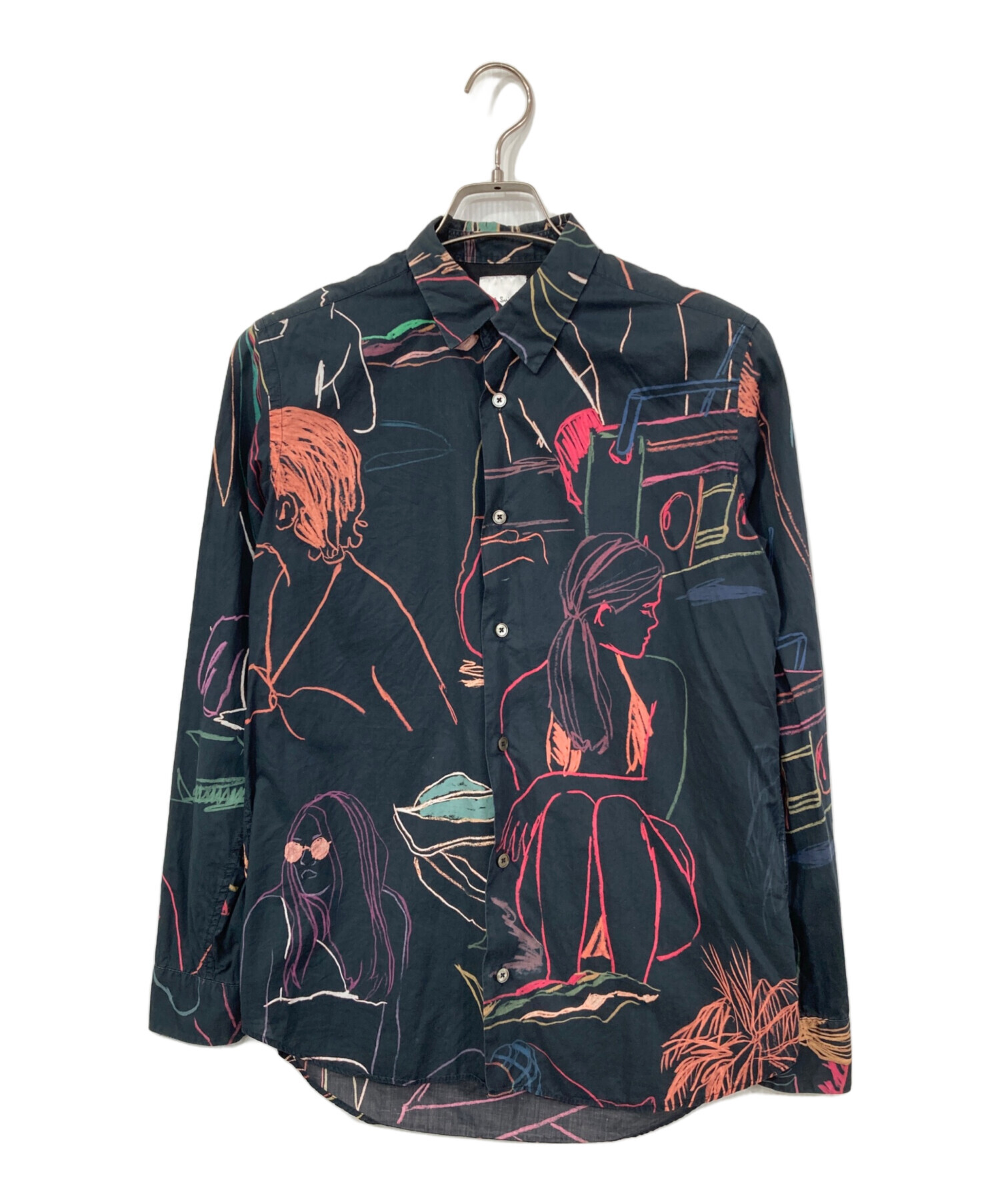 中古・古着通販】Paul Smith (ポールスミス) 総柄シャツ ブラック