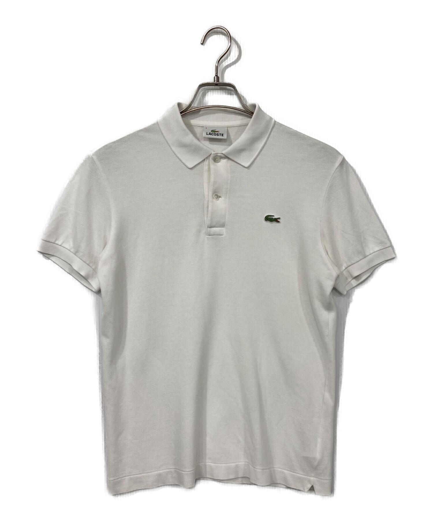 中古・古着通販】LACOSTE (ラコステ) ポロシャツ ホワイト サイズ:3