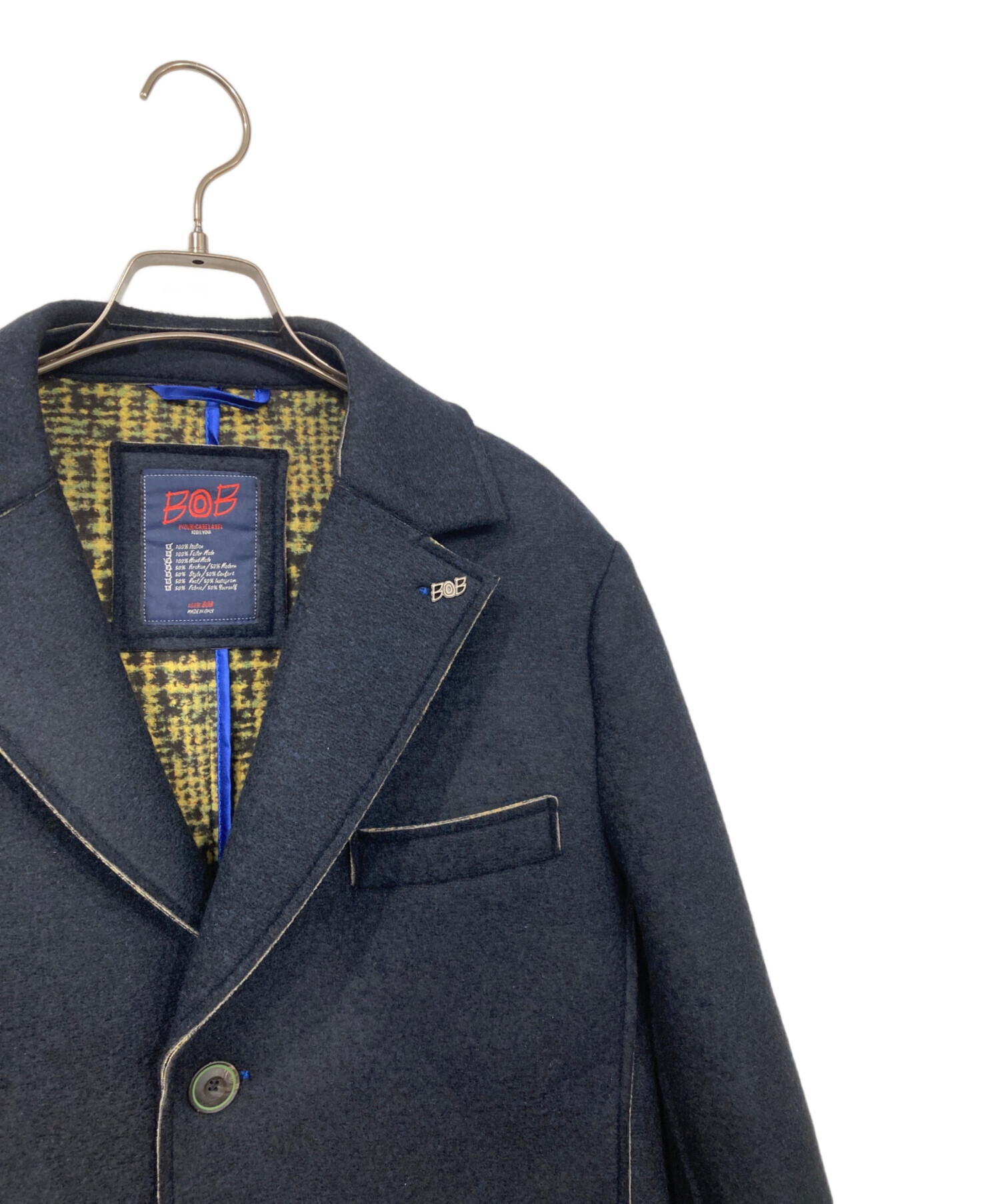 中古・古着通販】Bob (ボブ) ボンディングチェスターコート ネイビー
