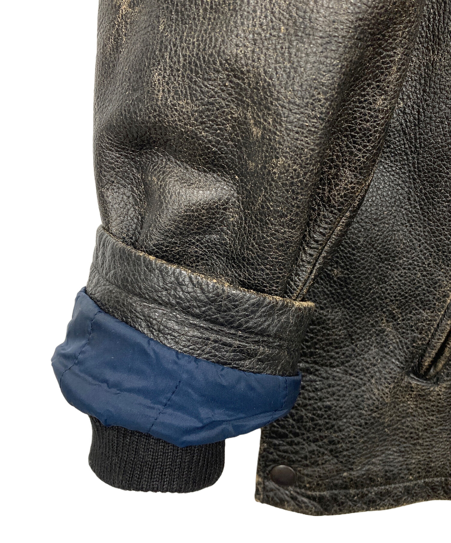 中古・古着通販】GAP (ギャップ) レザージャケット ブラック サイズ:M