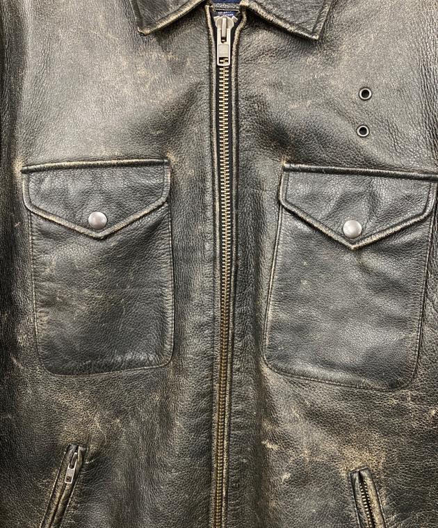 中古・古着通販】GAP (ギャップ) レザージャケット ブラック サイズ:M