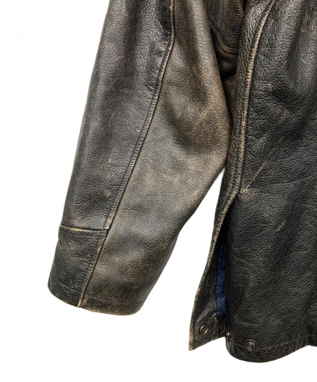 中古・古着通販】GAP (ギャップ) レザージャケット ブラック サイズ:M