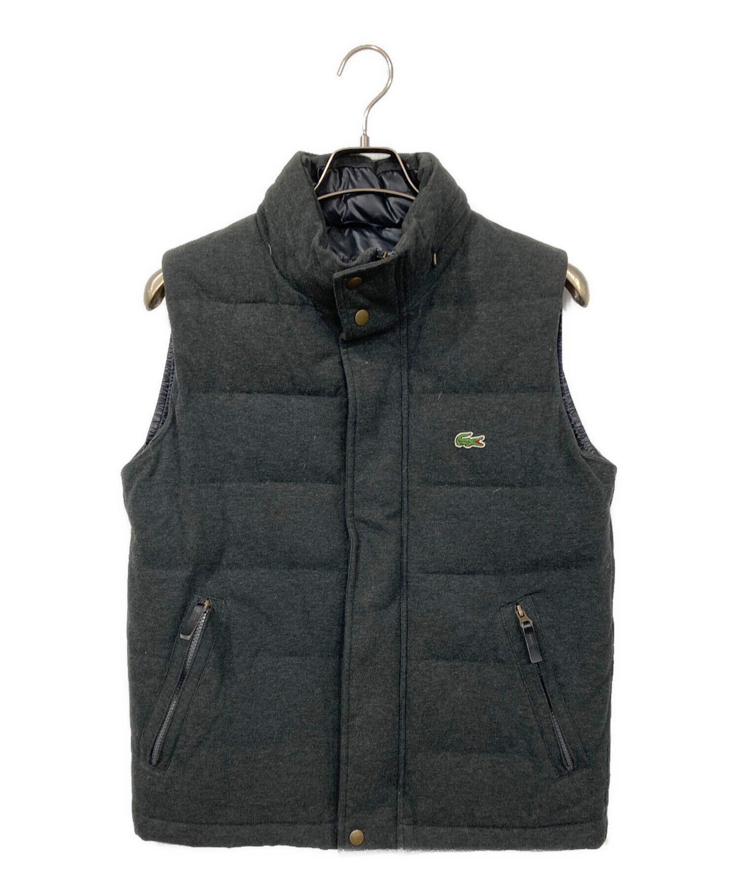 中古・古着通販】LACOSTE (ラコステ) ウールダウンベスト グレー