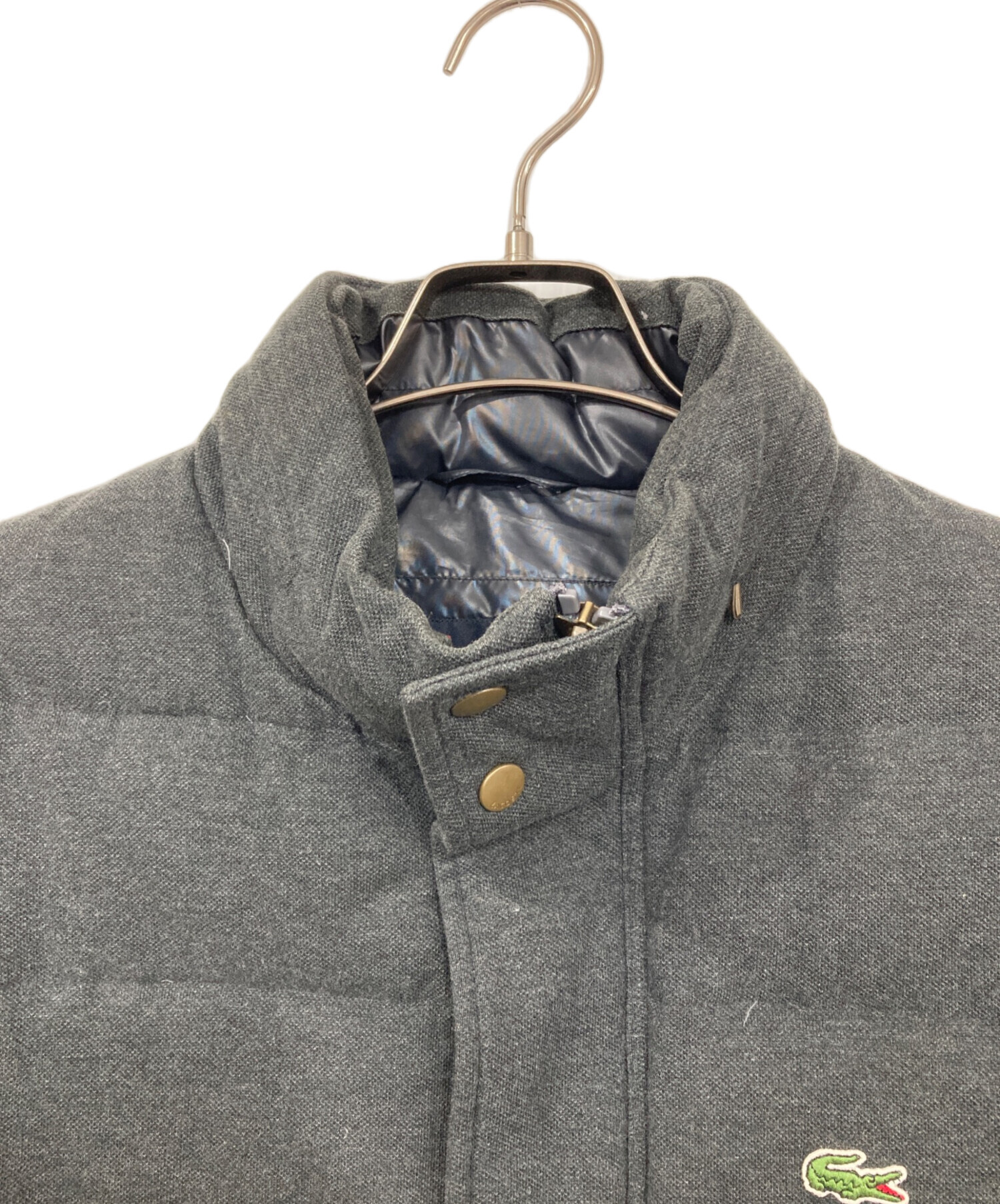 中古・古着通販】LACOSTE (ラコステ) ウールダウンベスト グレー