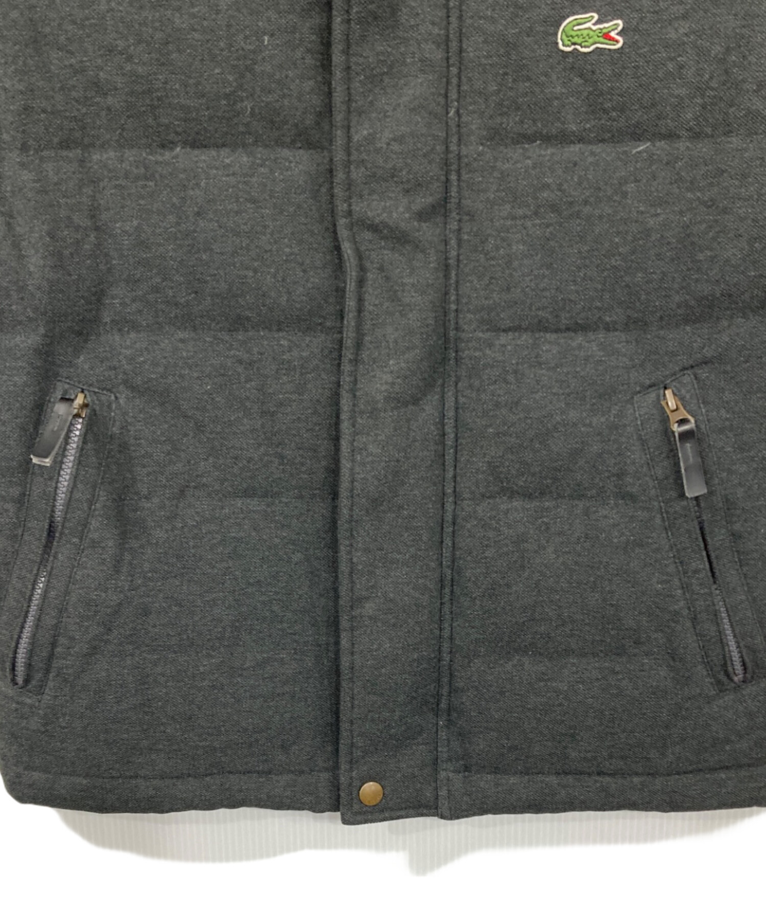 中古・古着通販】LACOSTE (ラコステ) ウールダウンベスト グレー