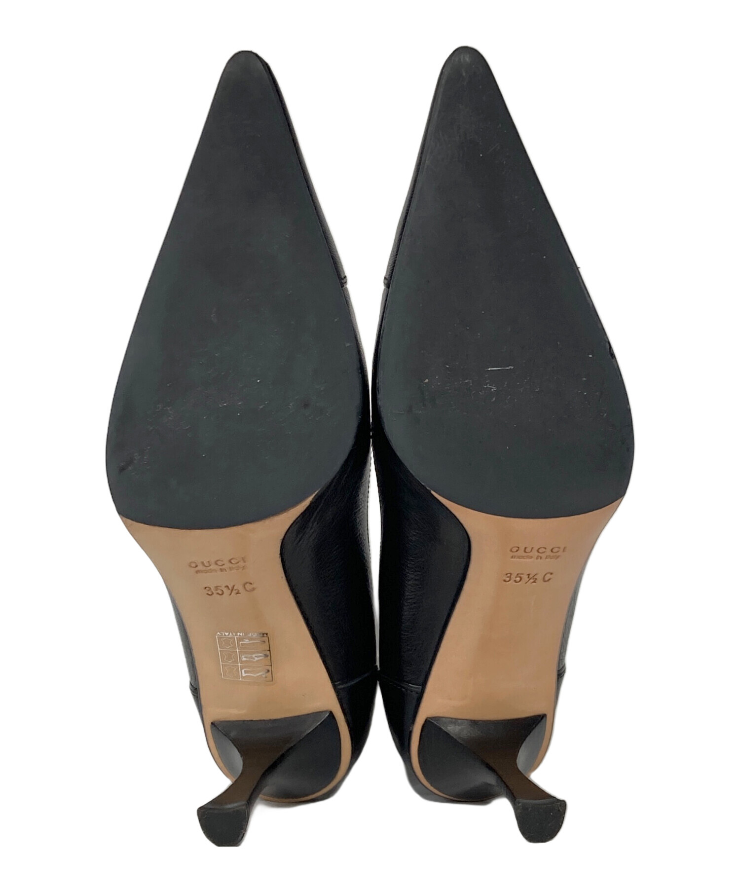 中古・古着通販】GUCCI (グッチ) ポインテッドトゥパンプス ブラック