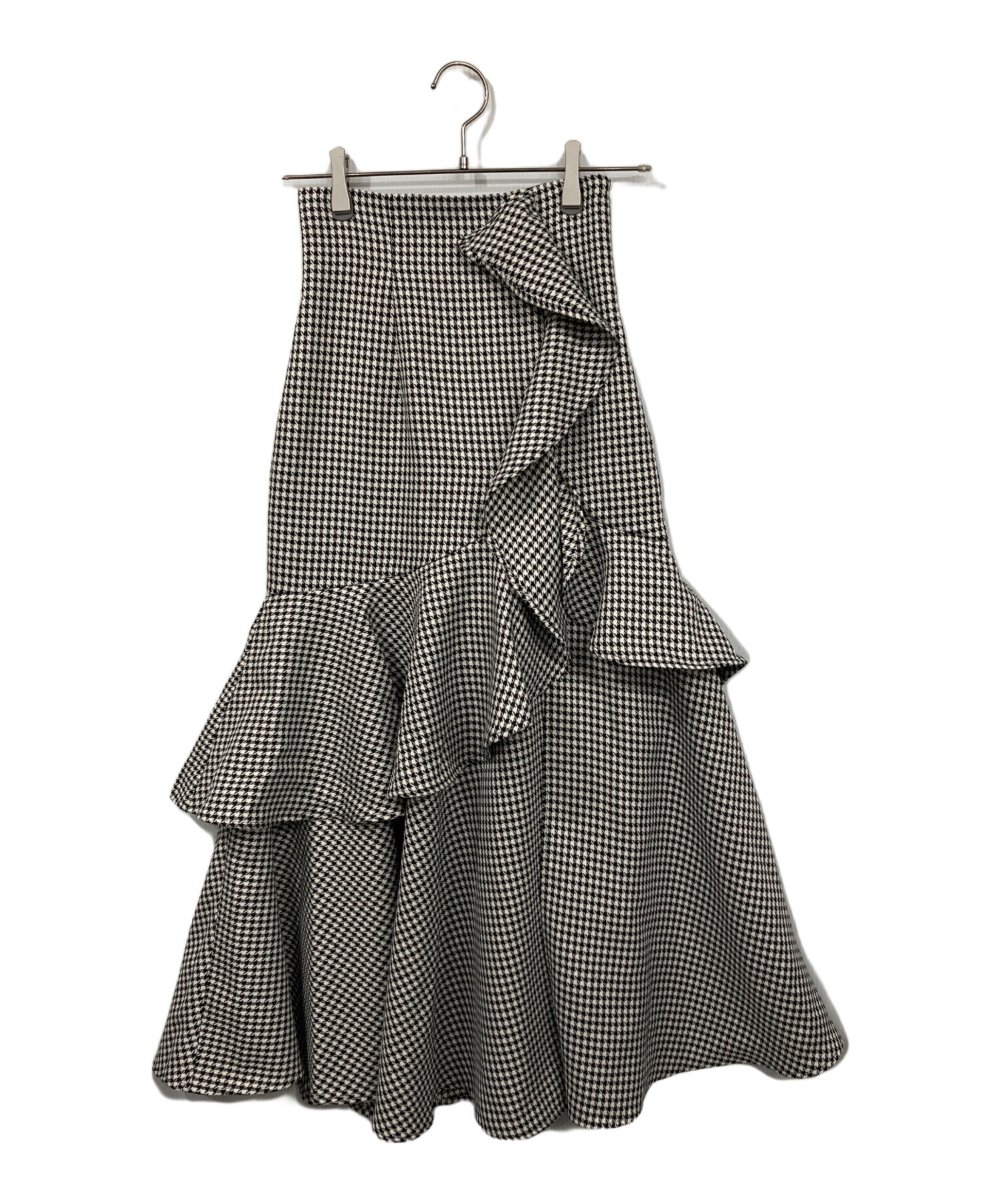 中古・古着通販】rienda (リエンダ) 千鳥フリルスリットスコート