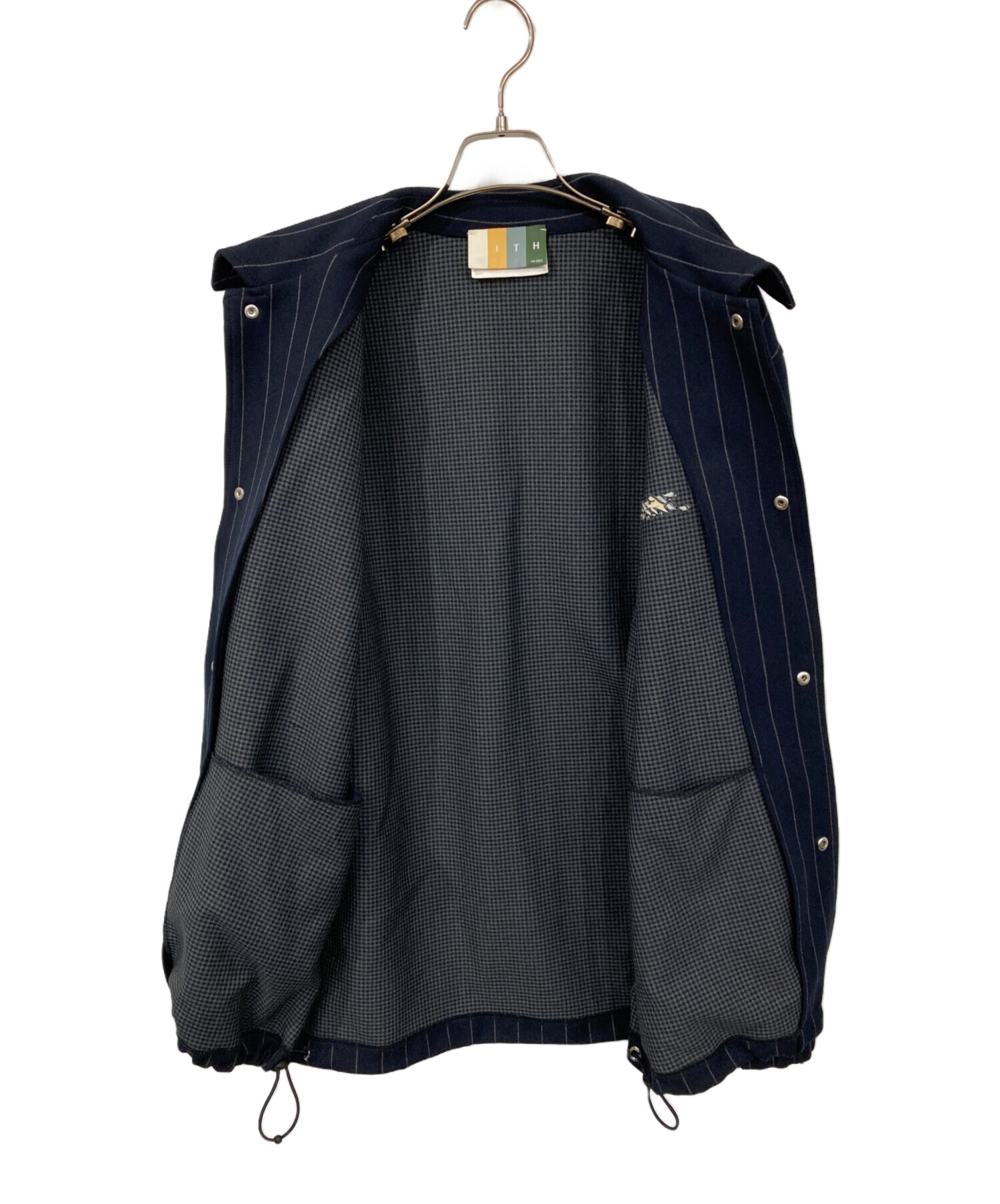 中古・古着通販】KITH (キス) ストライプコーチジャケット ネイビー