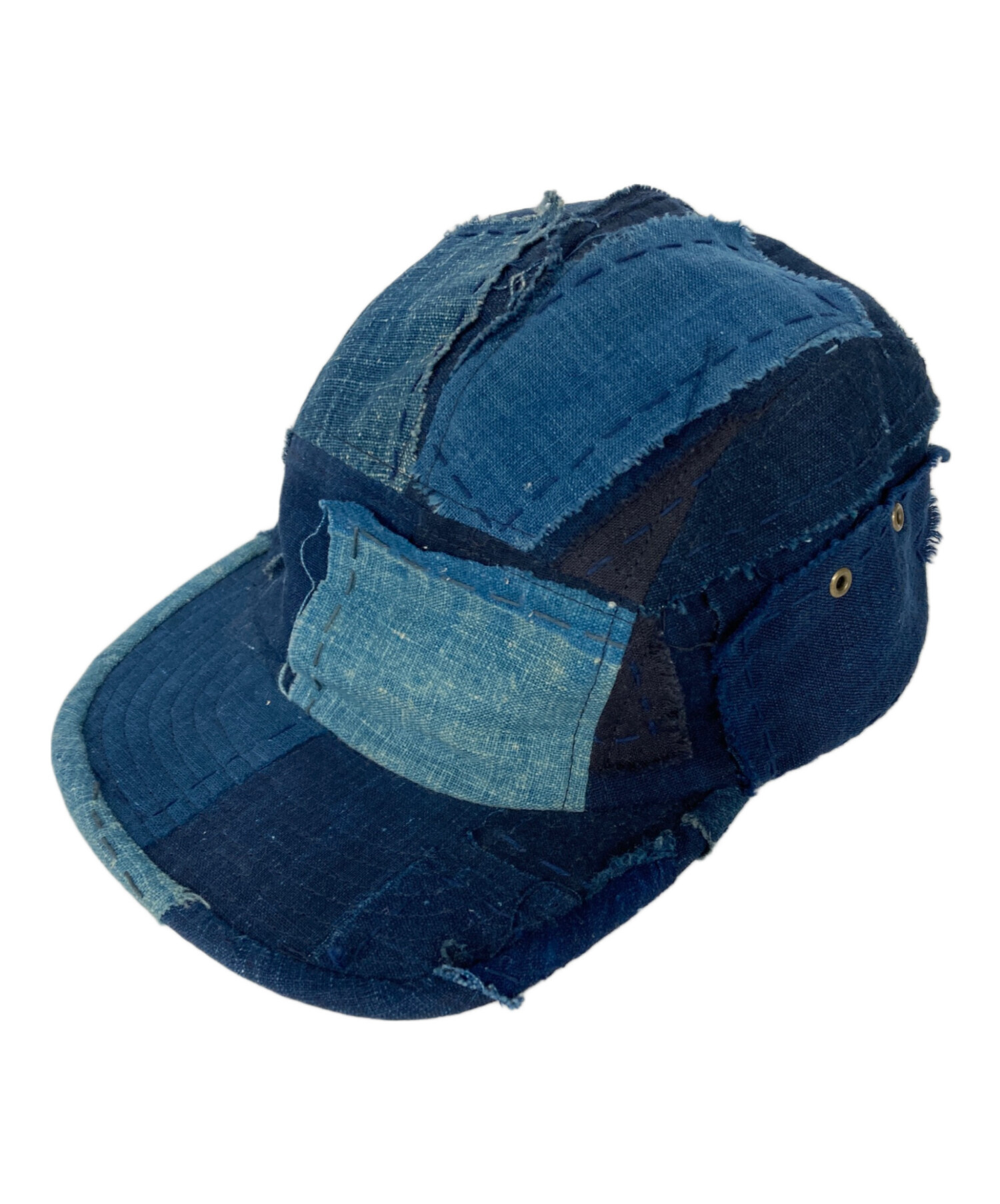 KUON クオン　キャップ 中古・古着通販】KUON (クオン) BORO 6PANEL CAP インディゴ サイズ:F