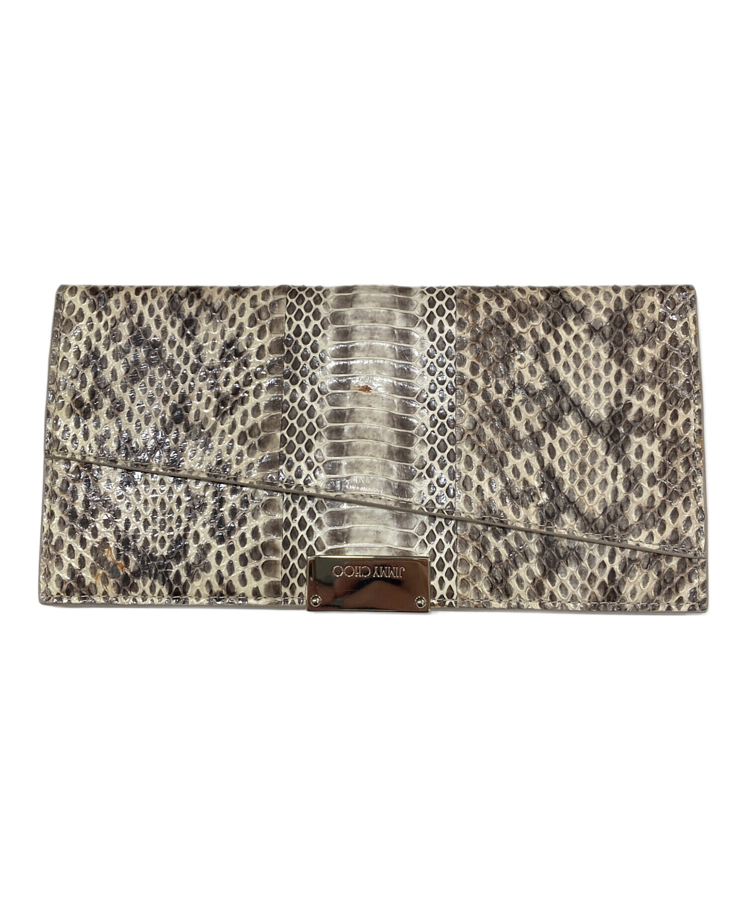 中古・古着通販】JIMMY CHOO (ジミーチュウ) パイソン型押しクラッチ 
