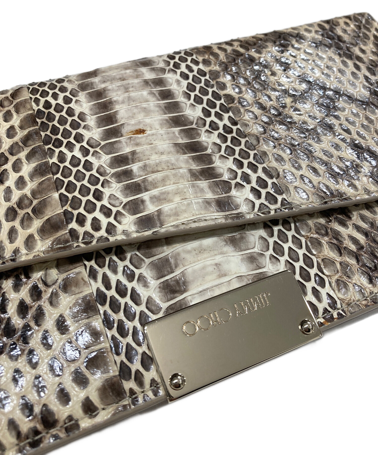 中古・古着通販】JIMMY CHOO (ジミーチュウ) パイソン型押しクラッチ 