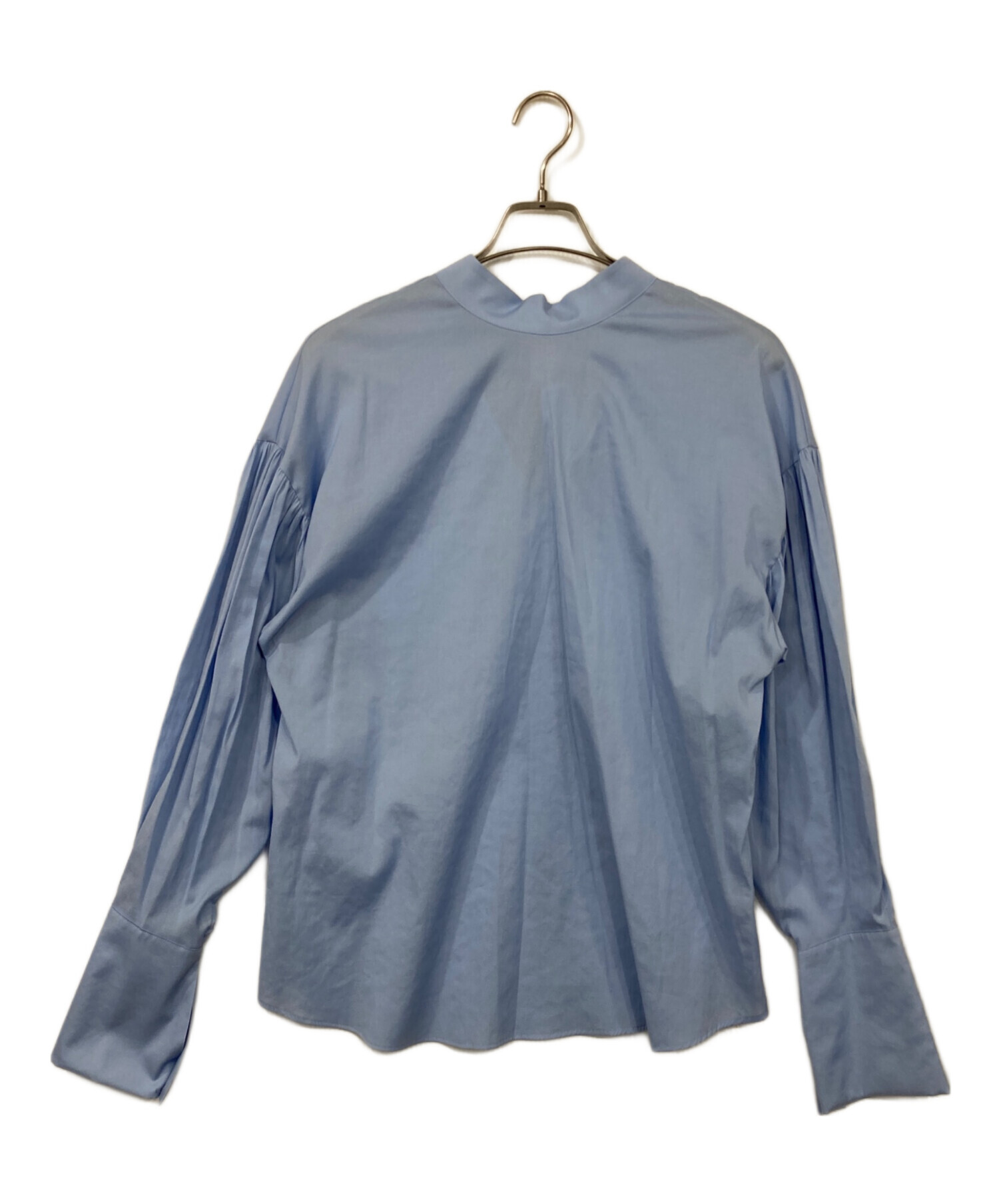 deres ブラウス　ブルー 中古・古着通販】deres (デレス) Alison sheer dual blouse ブルー