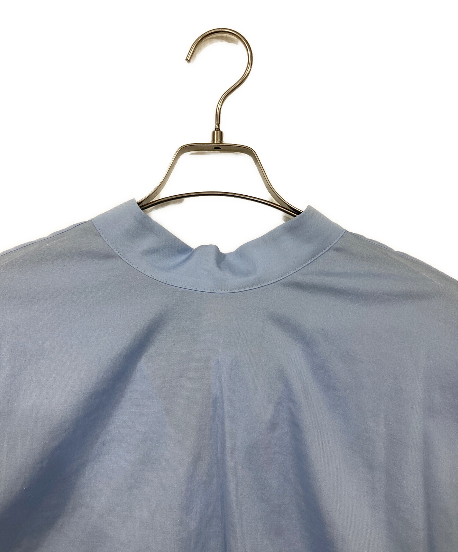 deres ブラウス　ブルー 中古・古着通販】deres (デレス) Alison sheer dual blouse ブルー