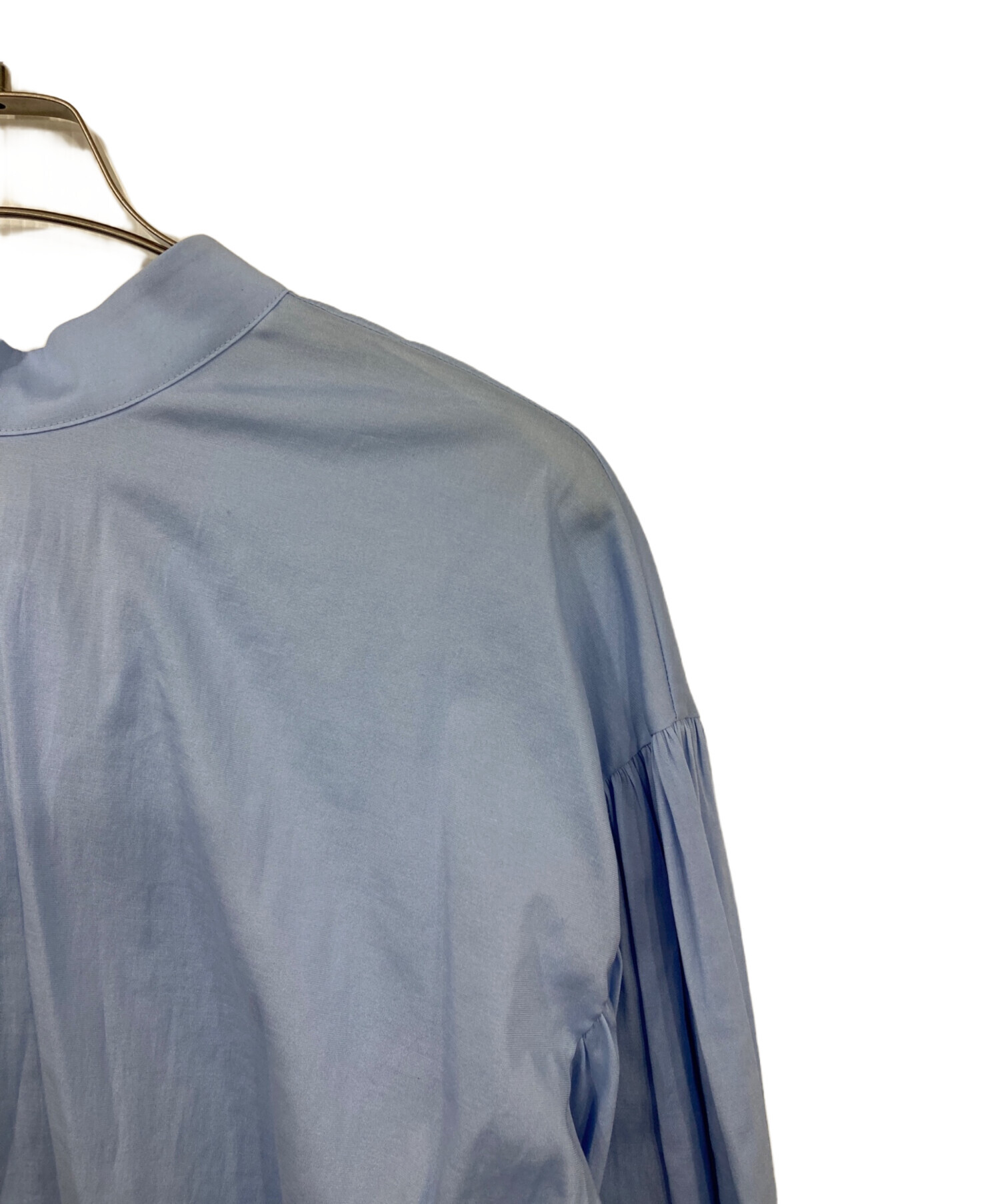 deres ブラウス　ブルー 中古・古着通販】deres (デレス) Alison sheer dual blouse ブルー