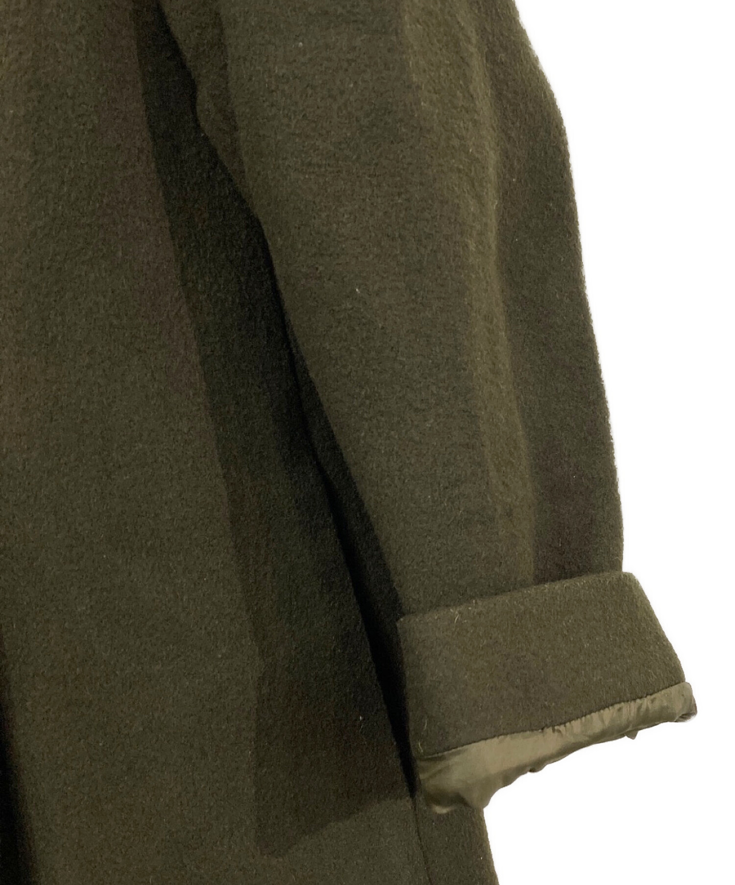 中古・古着通販】neau (ニュー) Peaked lapel long coat グリーン