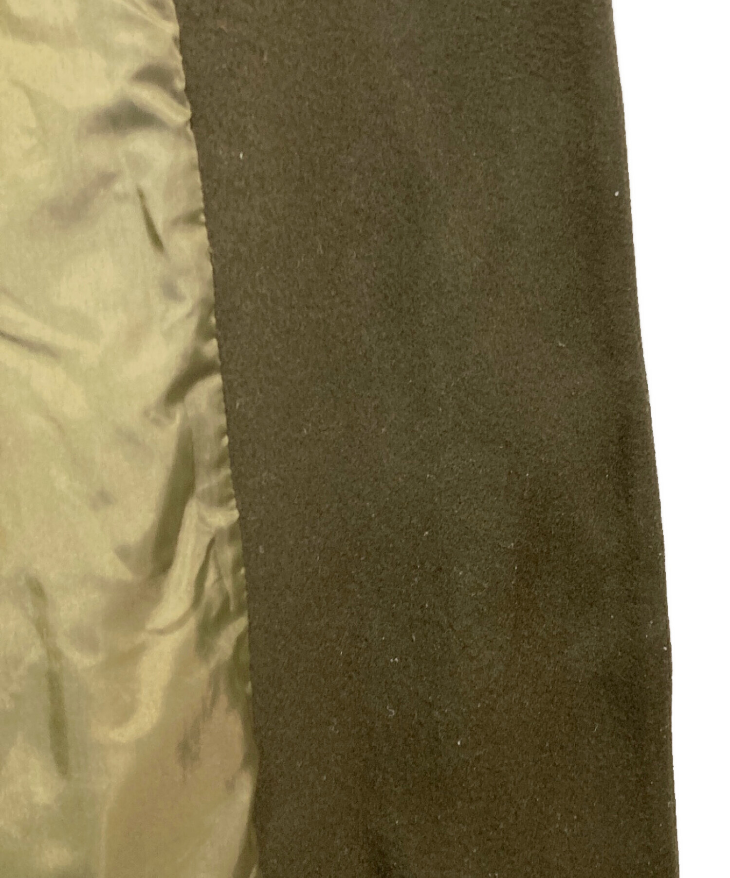 中古・古着通販】neau (ニュー) Peaked lapel long coat グリーン